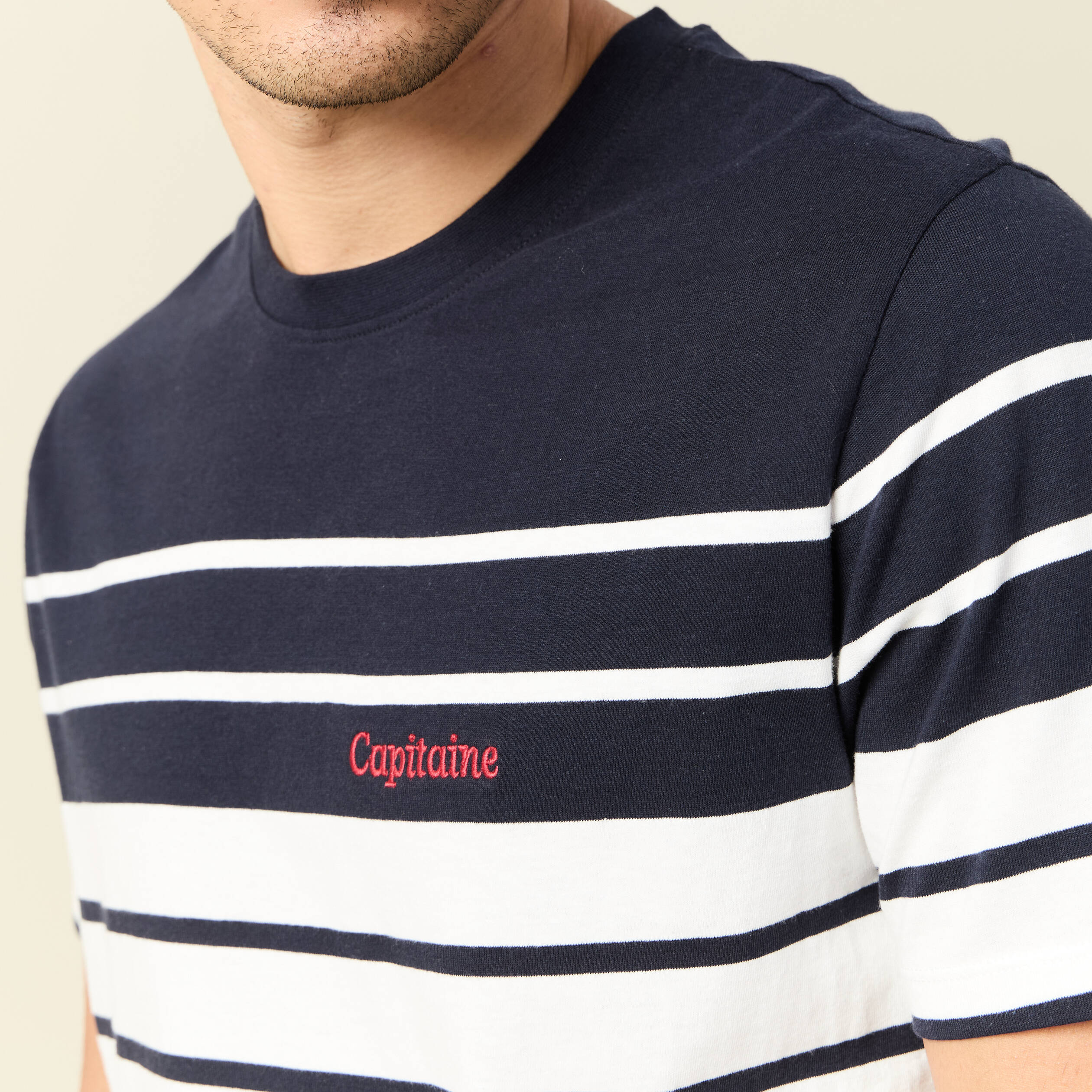 t shirt manches courtes ecru homme T-shirt manches courtes ecru homme