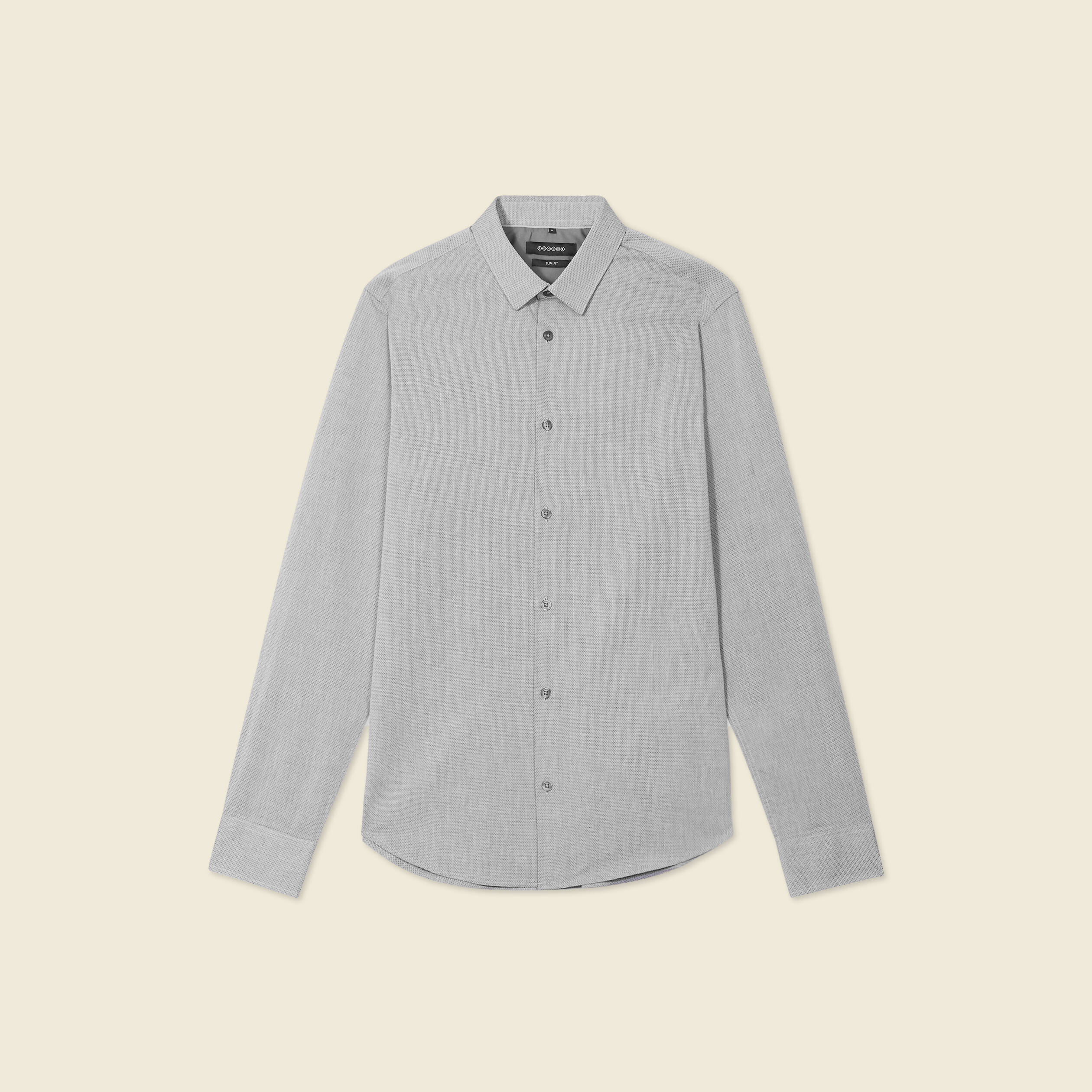 Chemise manches longues gris homme