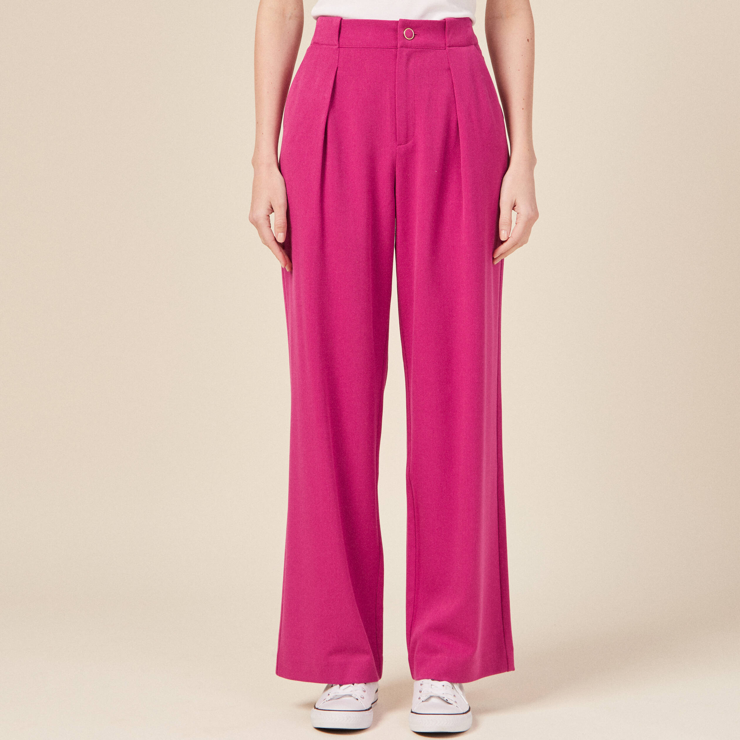 pantalon violet femme