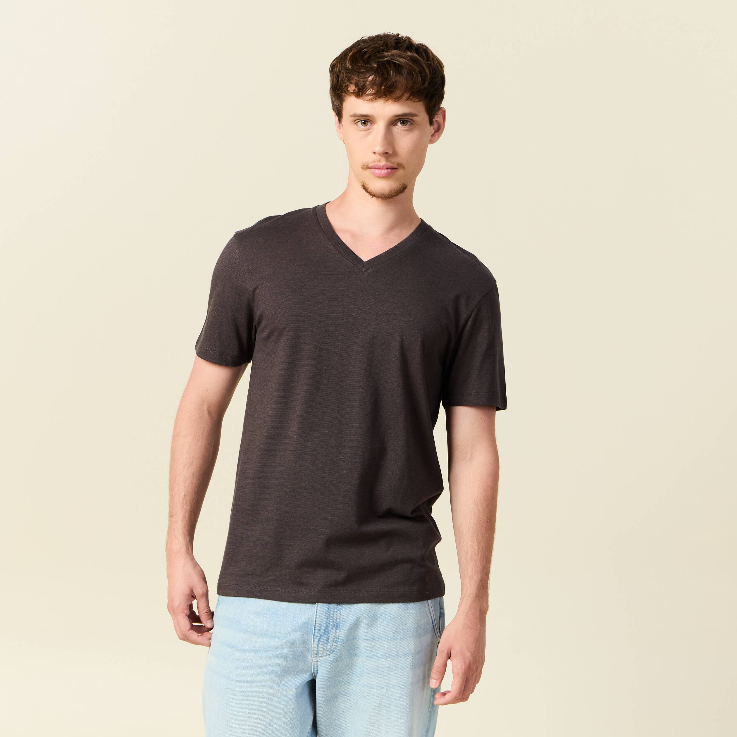 t shirt manches courtes homme taupe homme T-shirt manches courtes homme taupe homme
