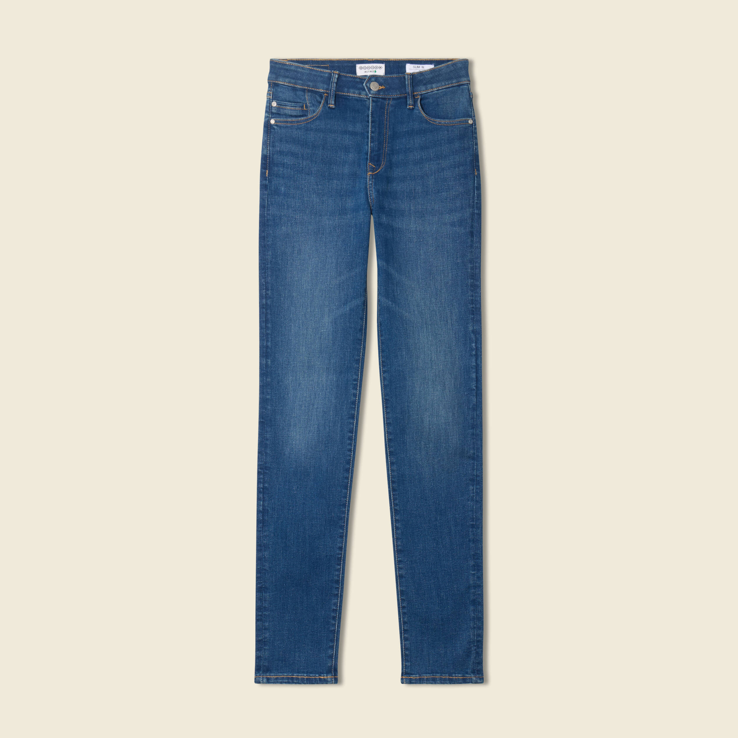 jeans slim taille haute denim stone femme Jeans slim taille haute denim stone femme