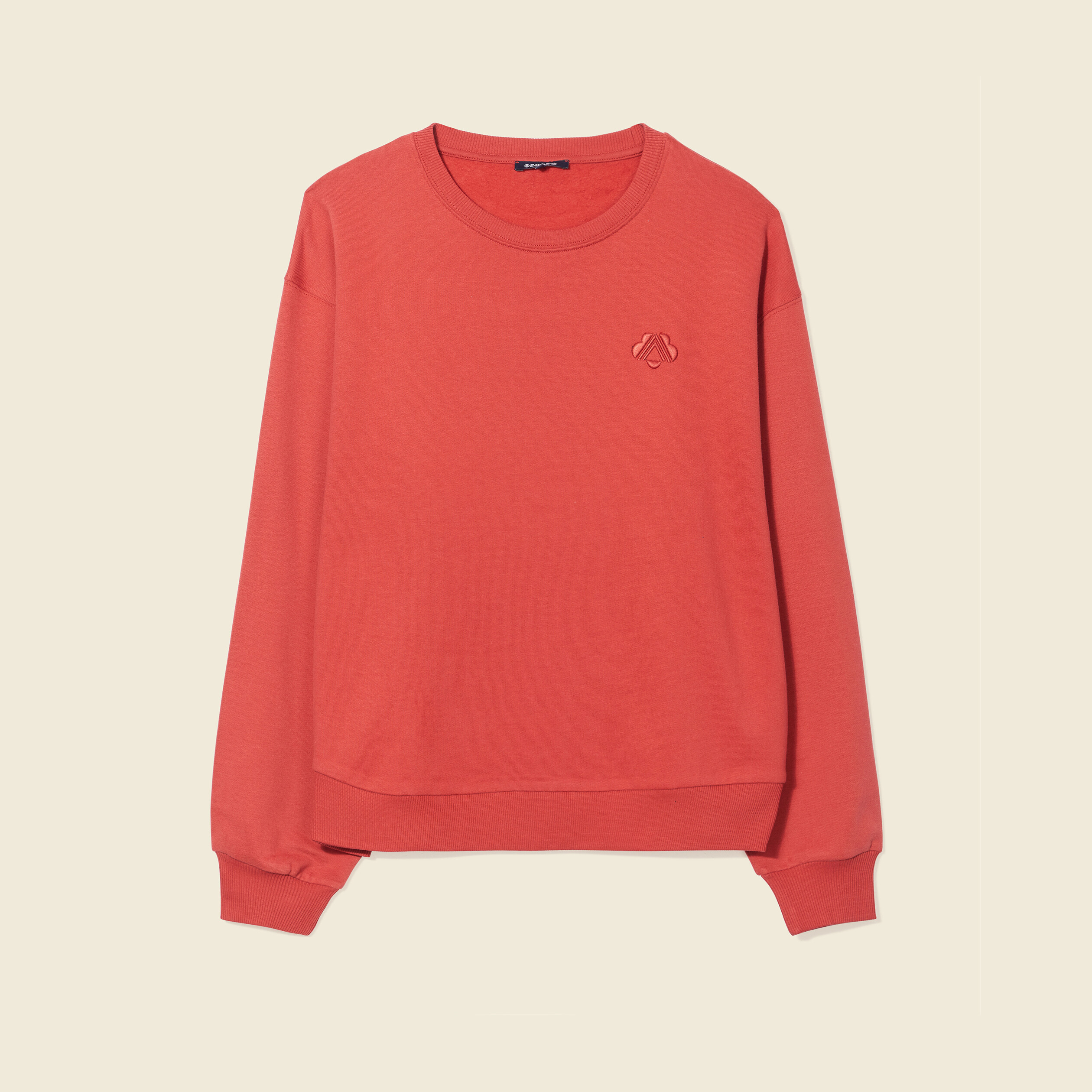 Sweat manches longues orange foncé femme