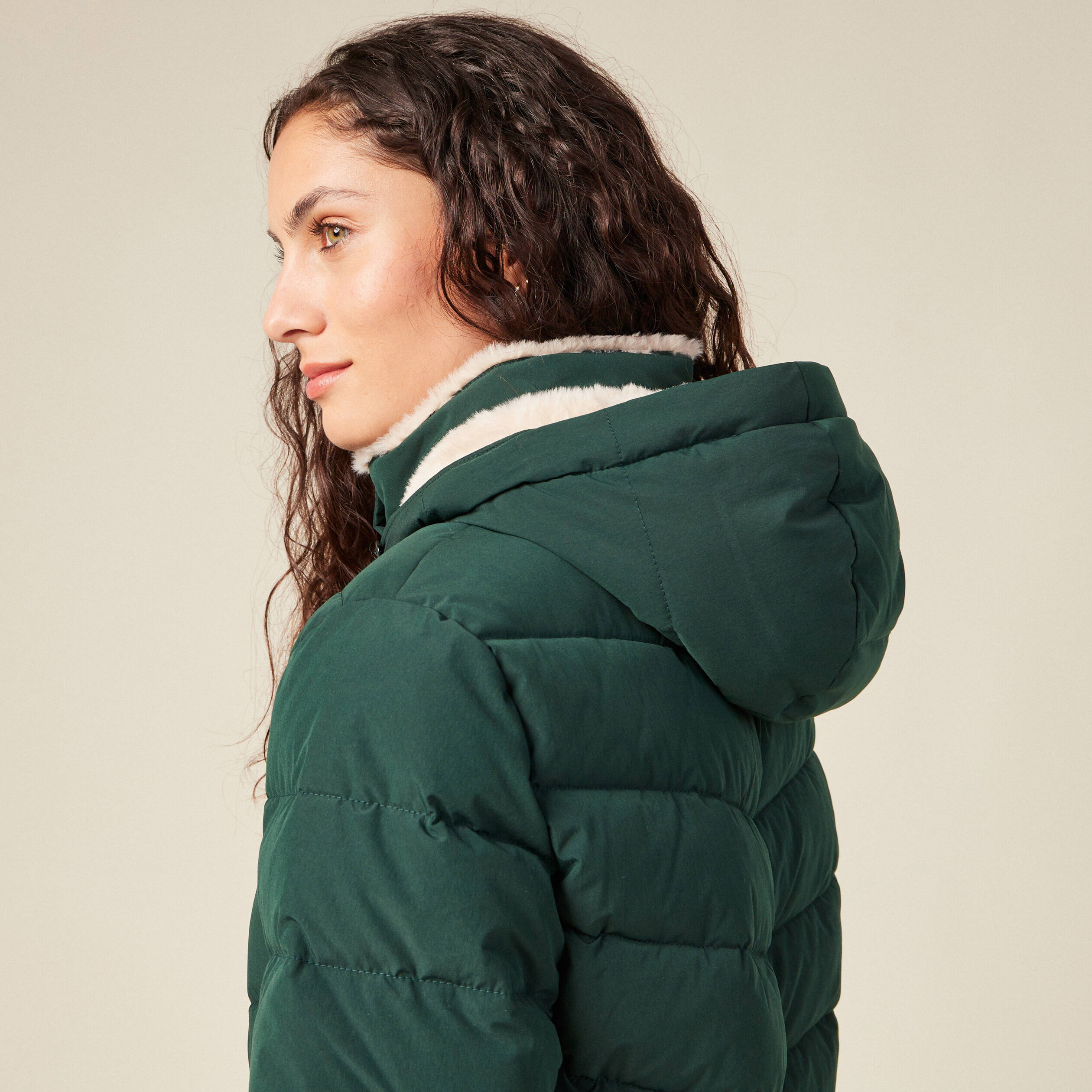 parka vert foncé femme