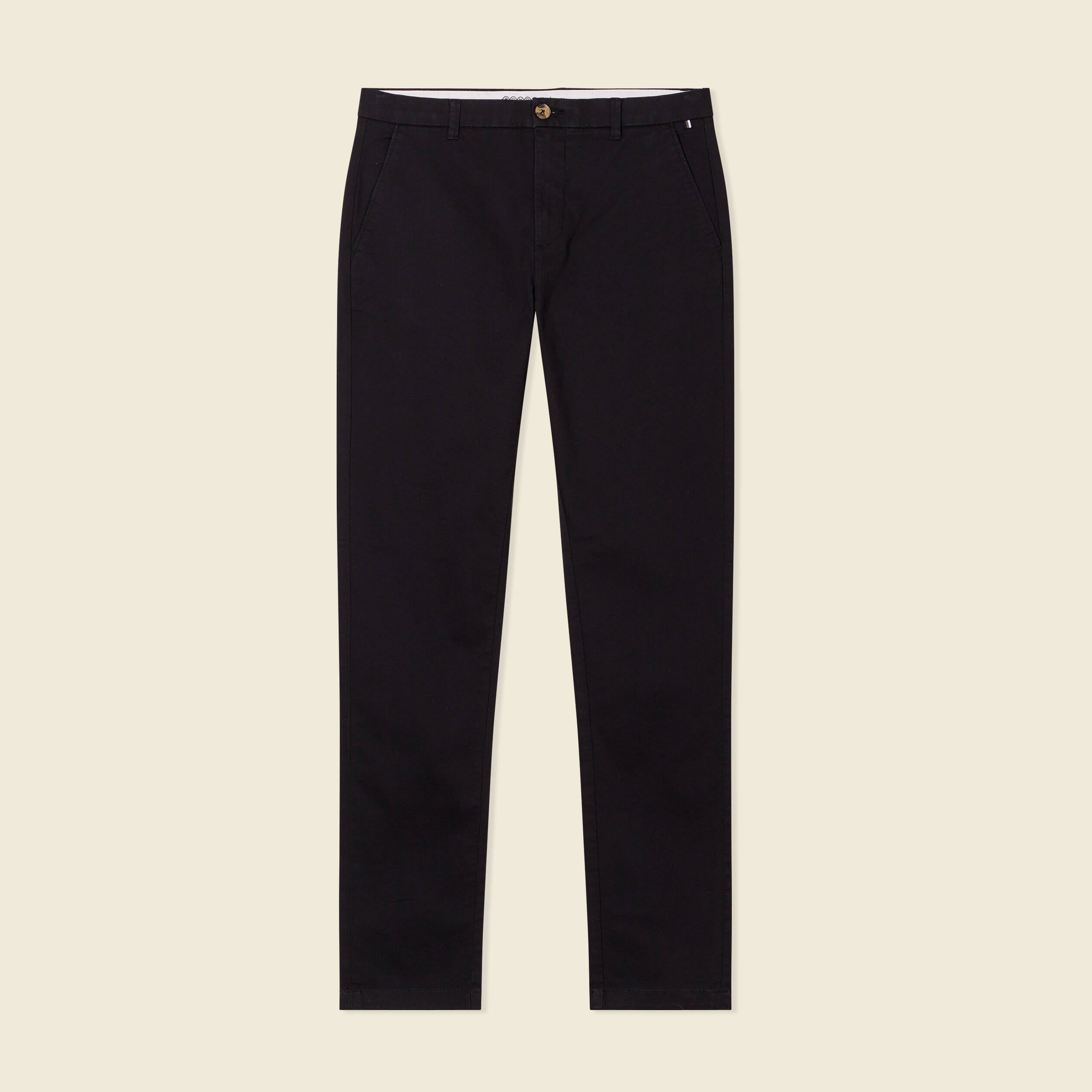 Pantalon chino longueur 32 noir homme