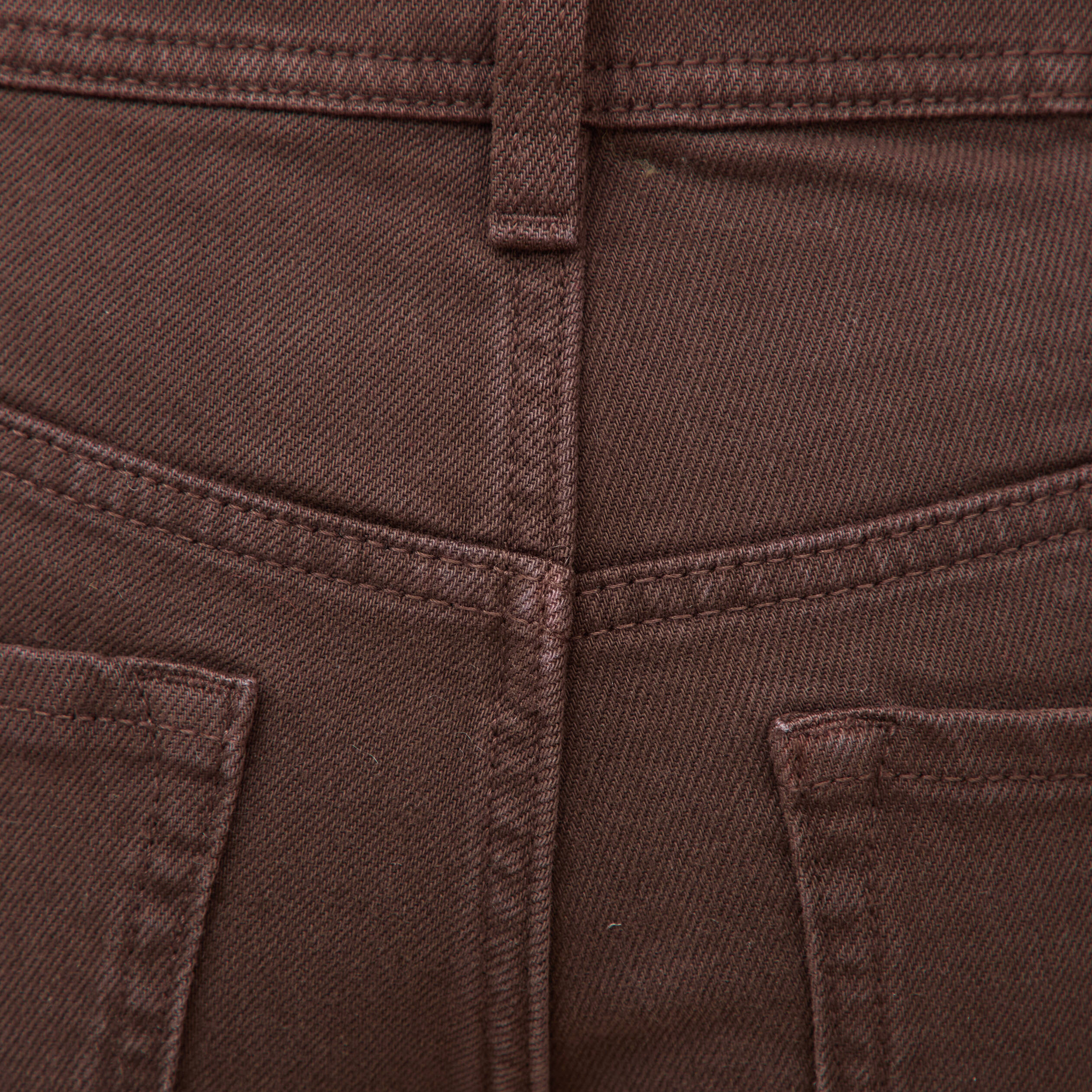 Pantalon wide leg taille standard marron femme