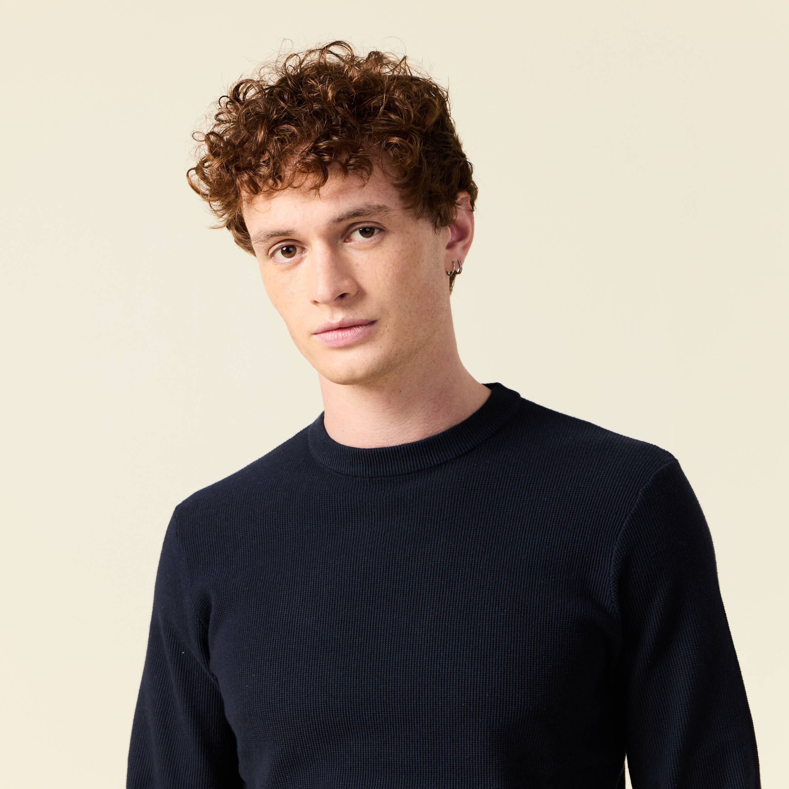pull eco responsable bleu marine homme Pull éco-responsable bleu marine homme