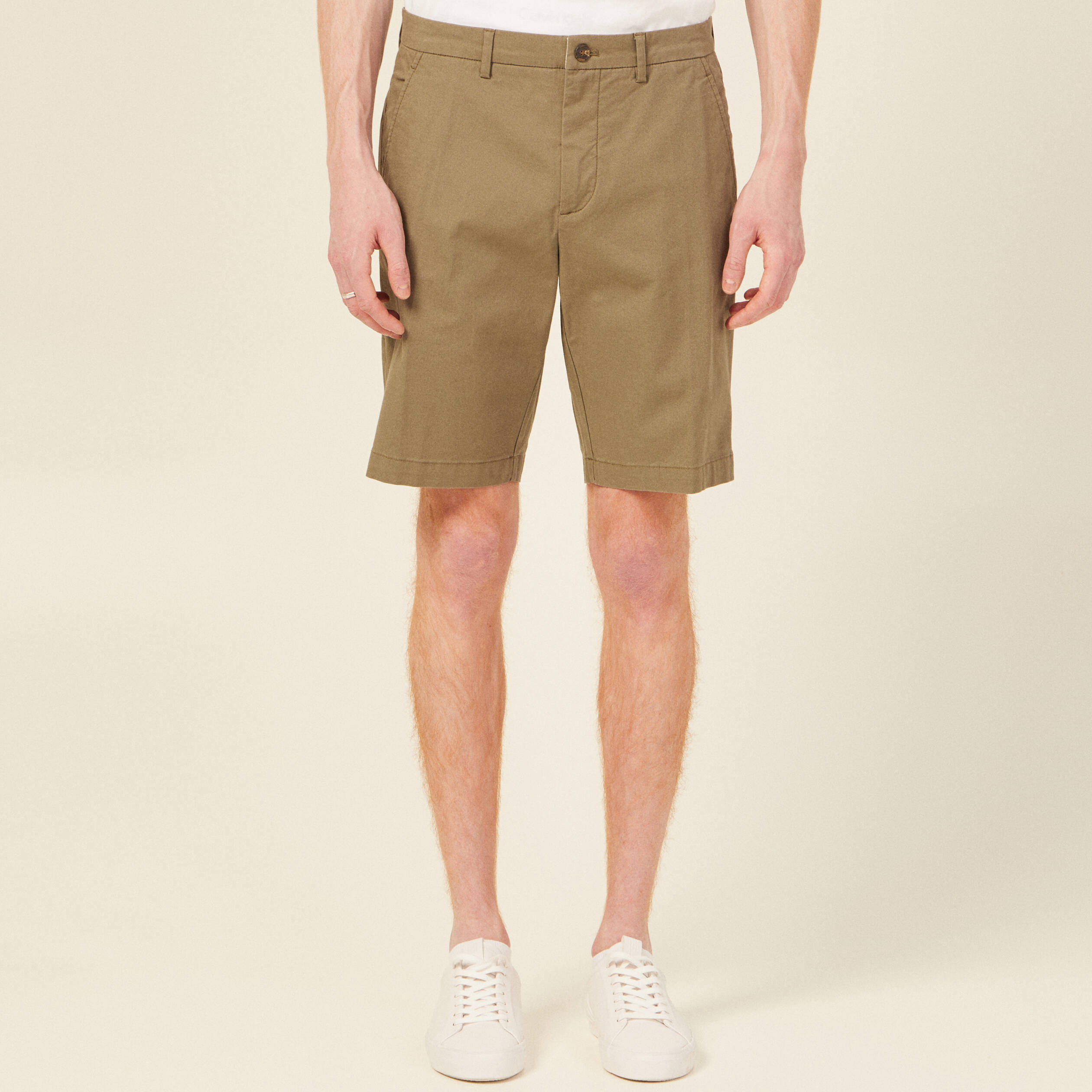 bermuda droit eco responsable vert kaki homme Bermuda droit éco-responsable vert kaki homme