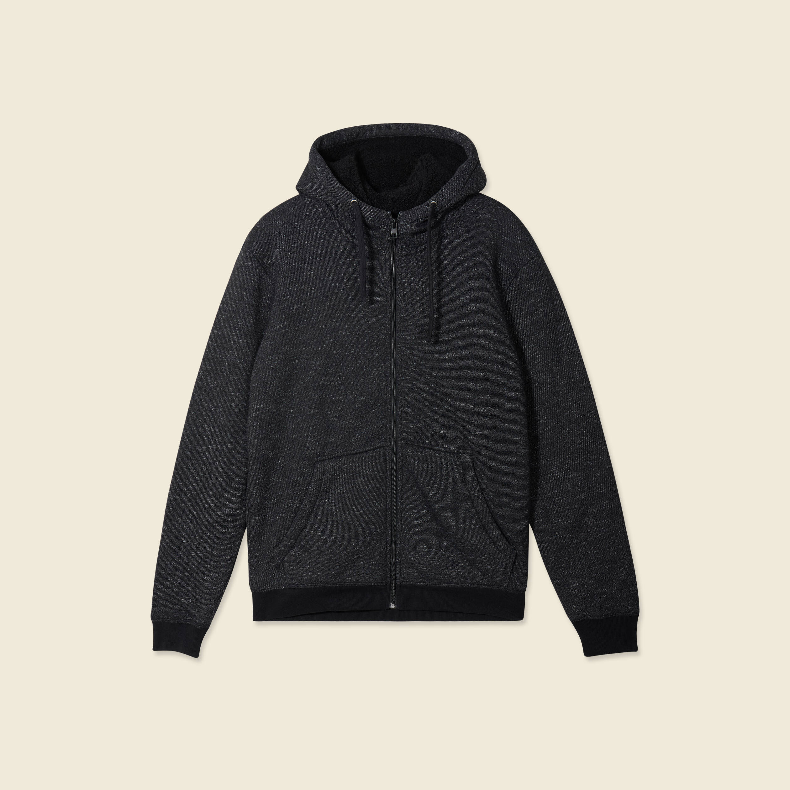 sweat manches longues zippe noir homme Sweat manches longues zippé noir homme