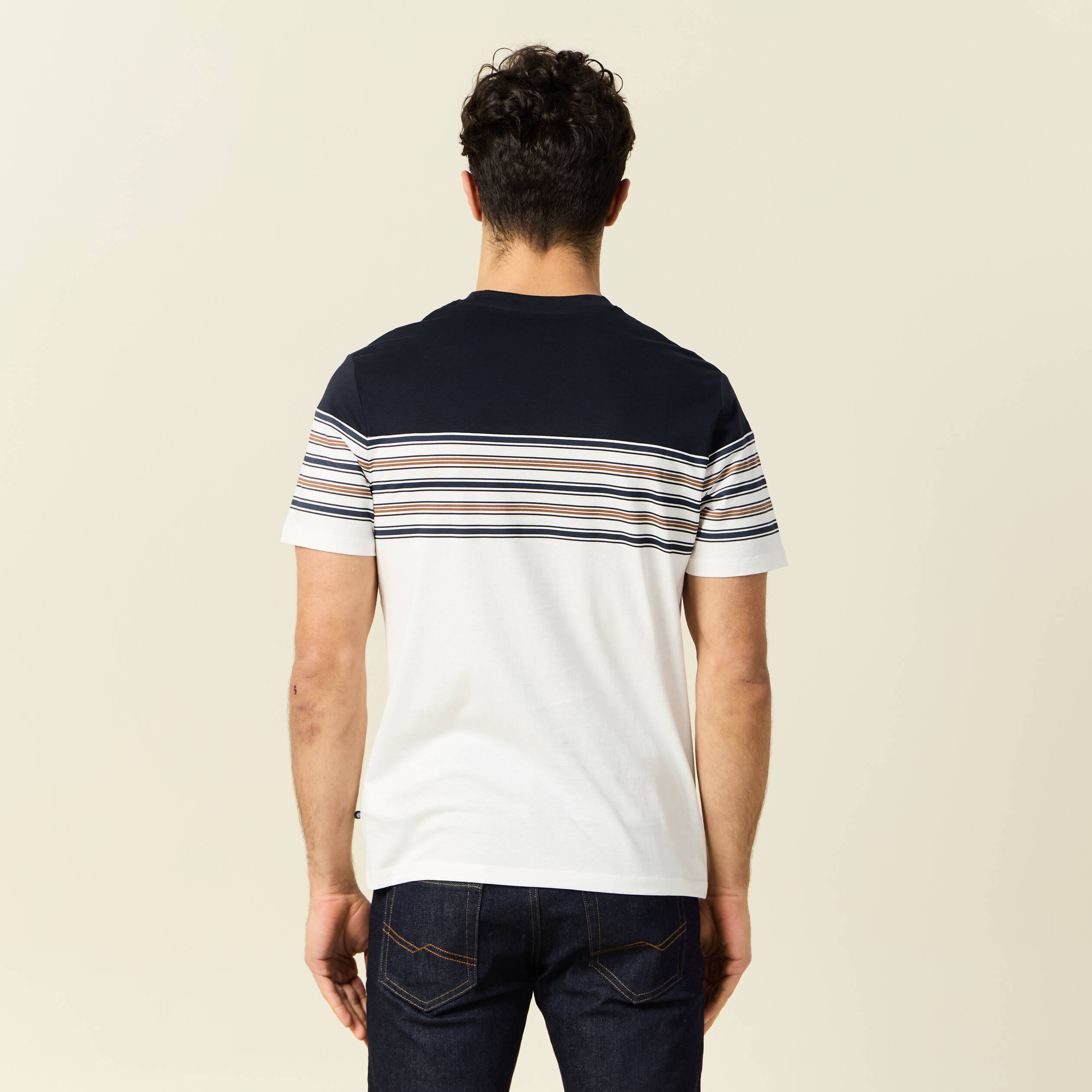 t shirt manches courtes marron fonce homme T-shirt manches courtes marron foncé homme