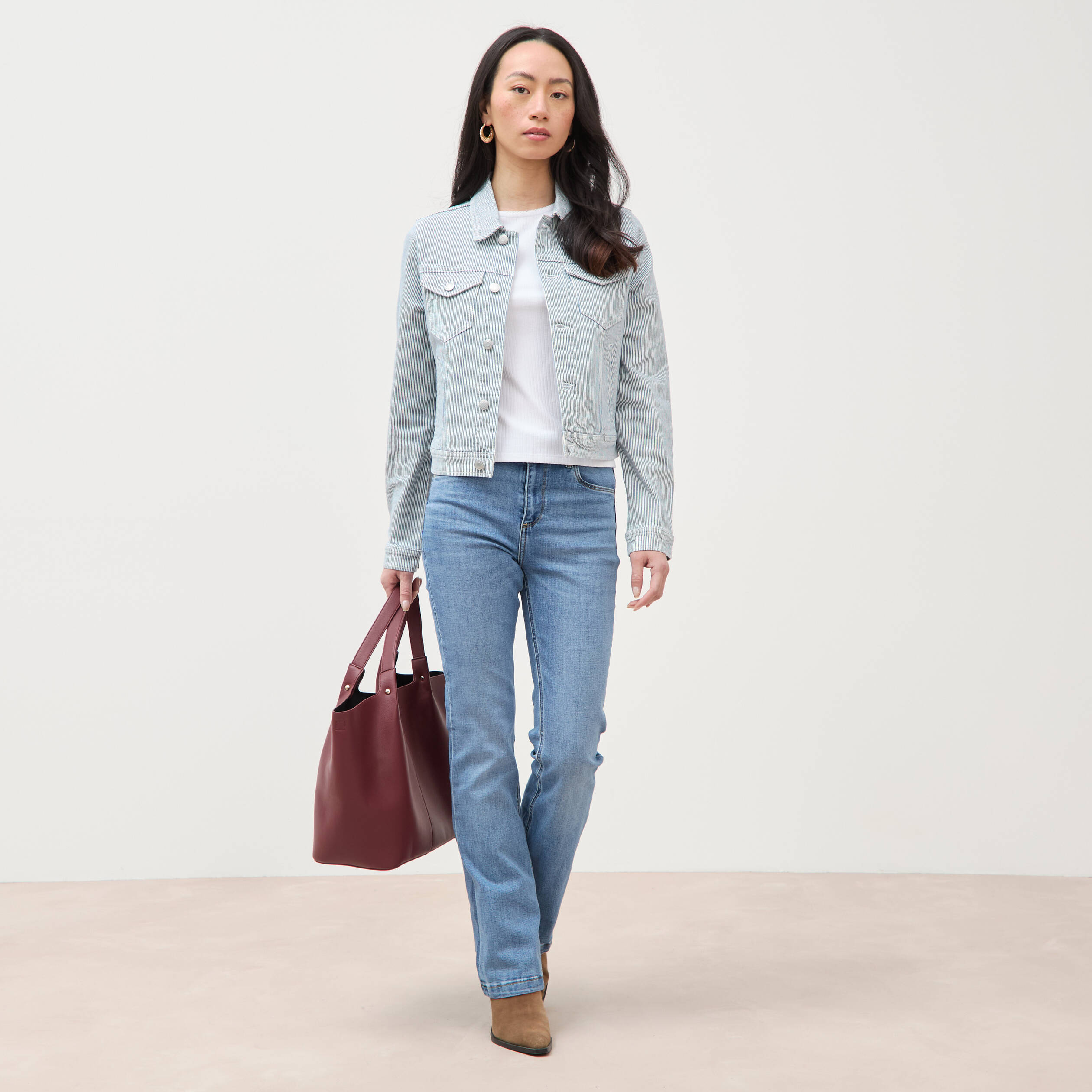 Jeans bootcut denim used femme