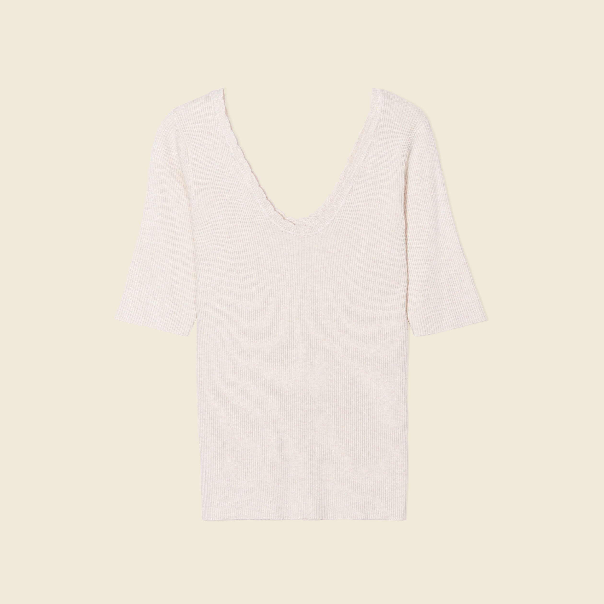 pull manches courtes creme femme Pull manches courtes creme femme