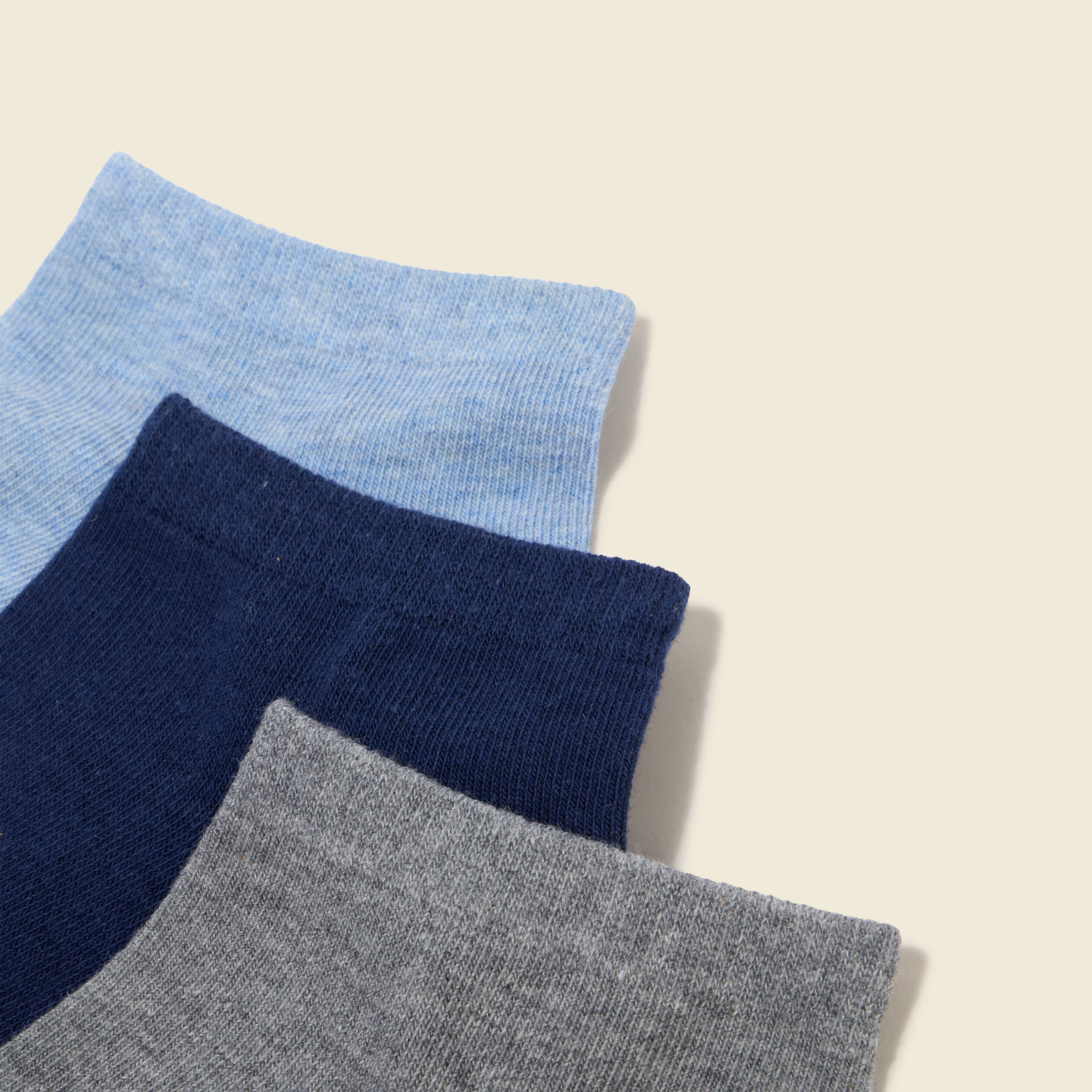 Lot de 3 paires de chaussettes bleu gris homme