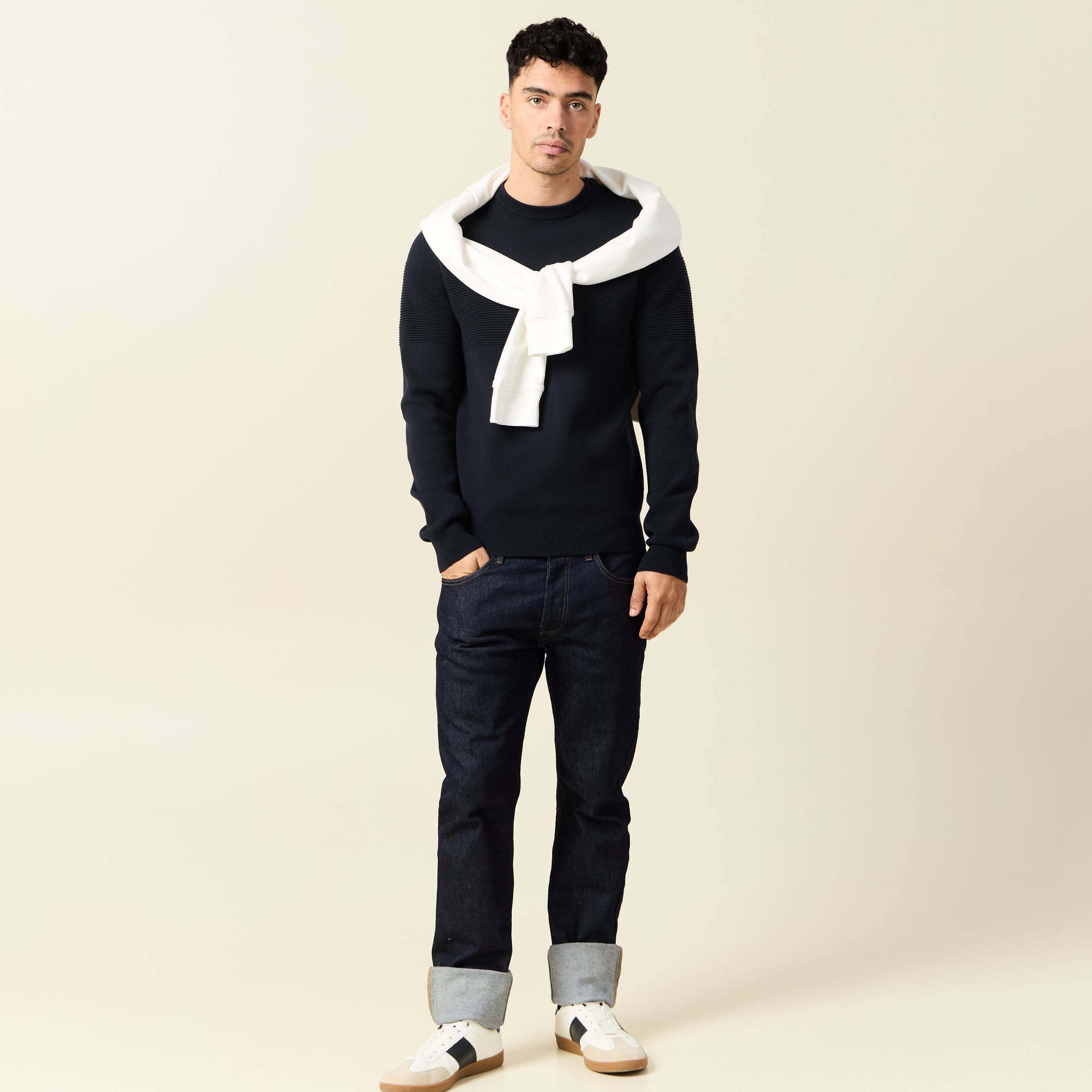 pull eco responsable bleu fonce homme Pull éco-responsable bleu foncé homme