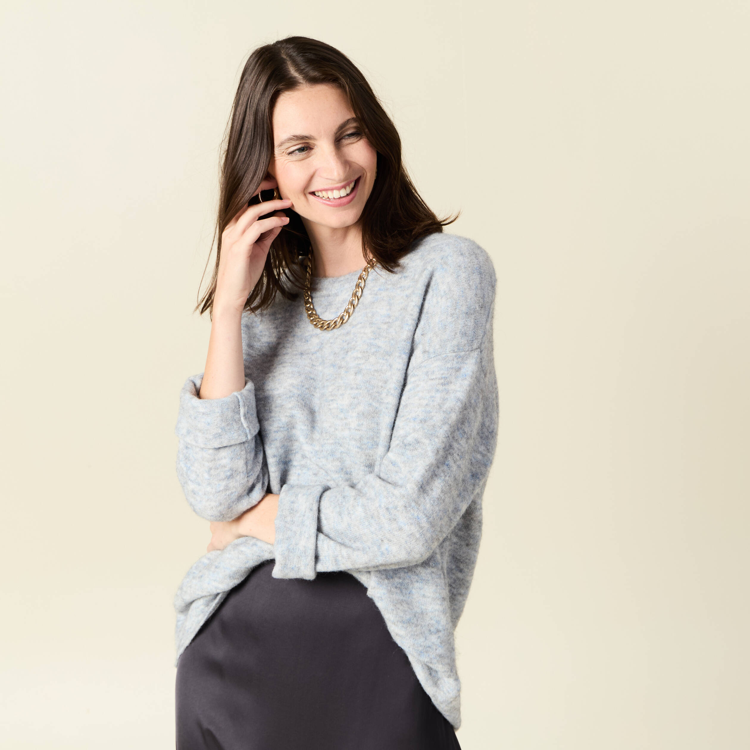 pull manches longues bleu ciel femme Pull manches longues bleu ciel femme