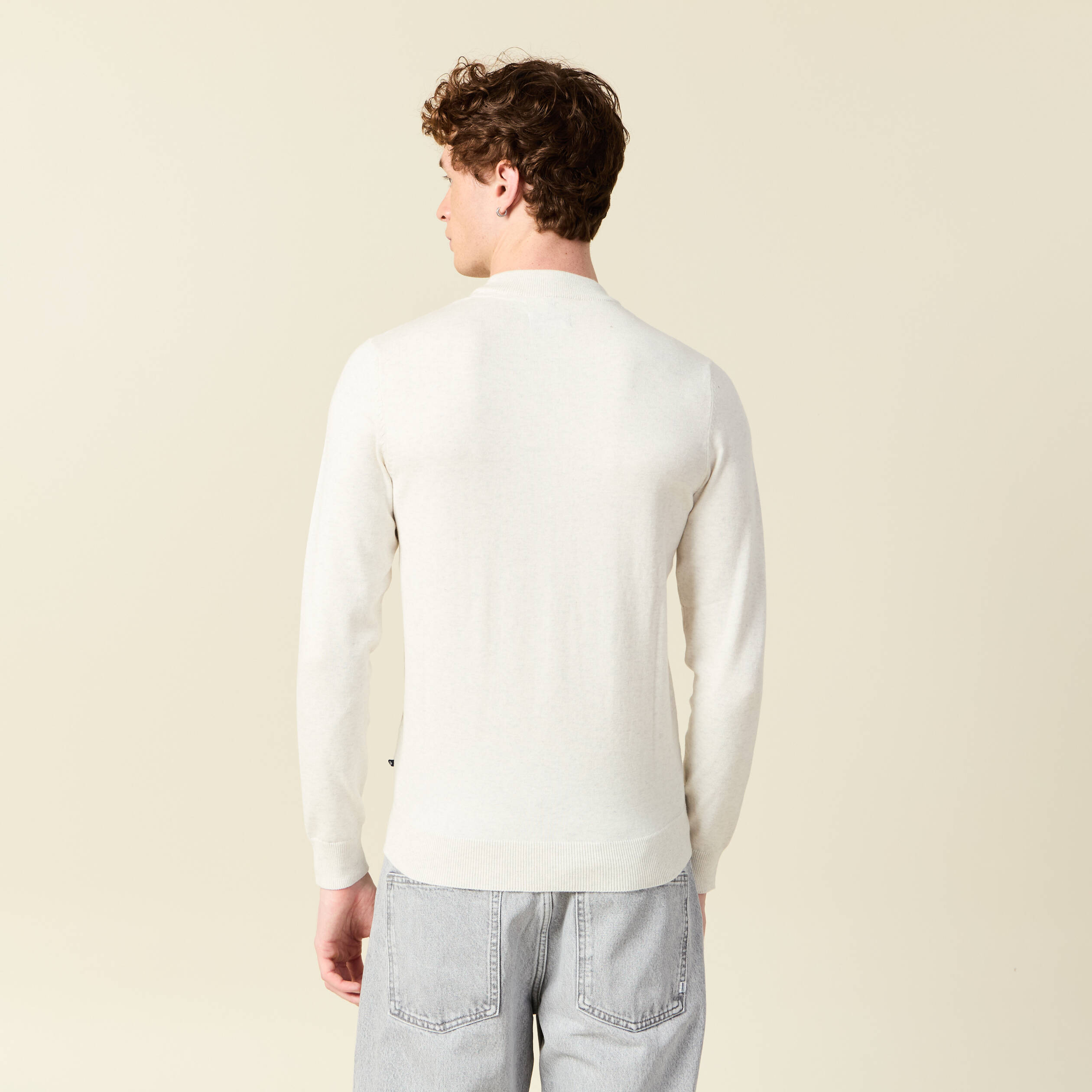 pull manches longues ecru homme Pull manches longues ecru homme