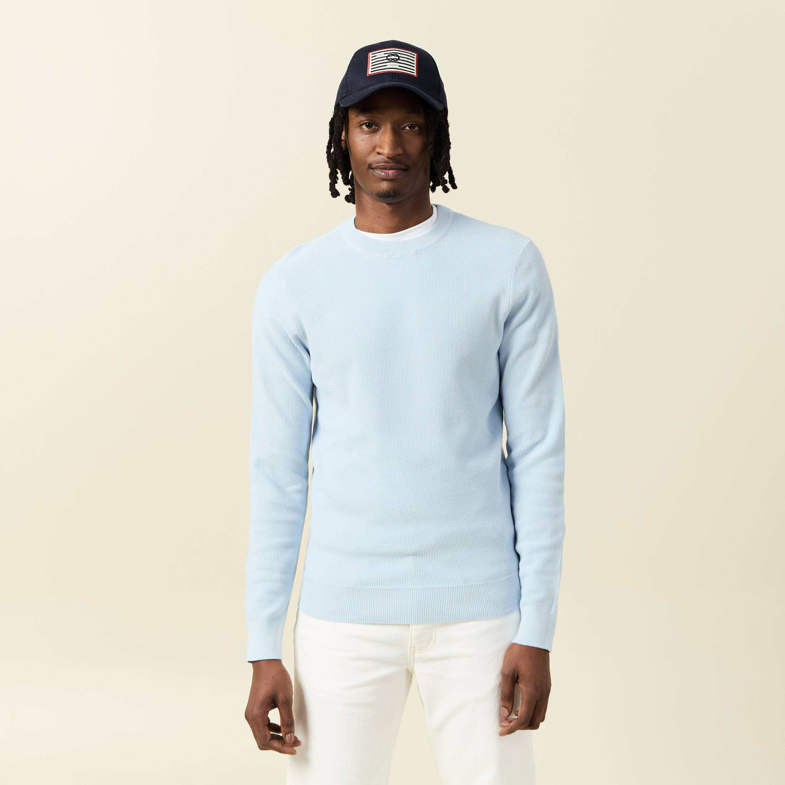 pull eco responsable bleu ciel homme Pull éco-responsable bleu ciel homme