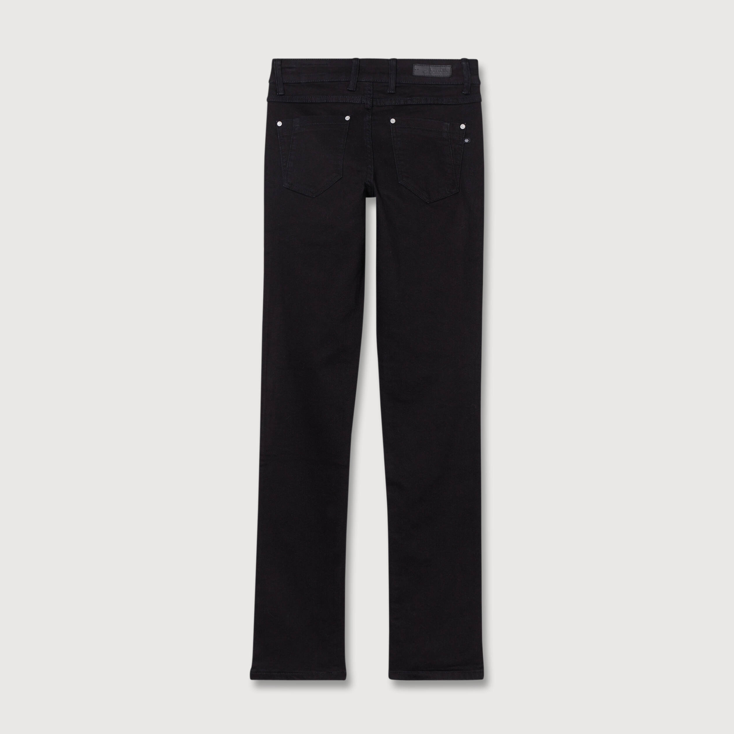 Jeans regular 5 poches denim noir femme