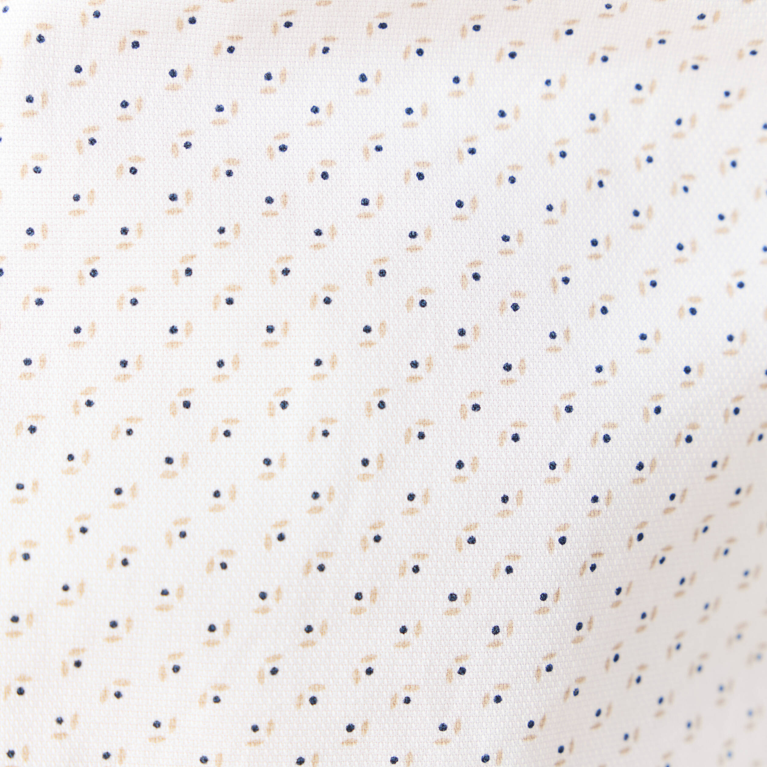 Chemise cintr&eacute;e en coton manches longues blanc homme