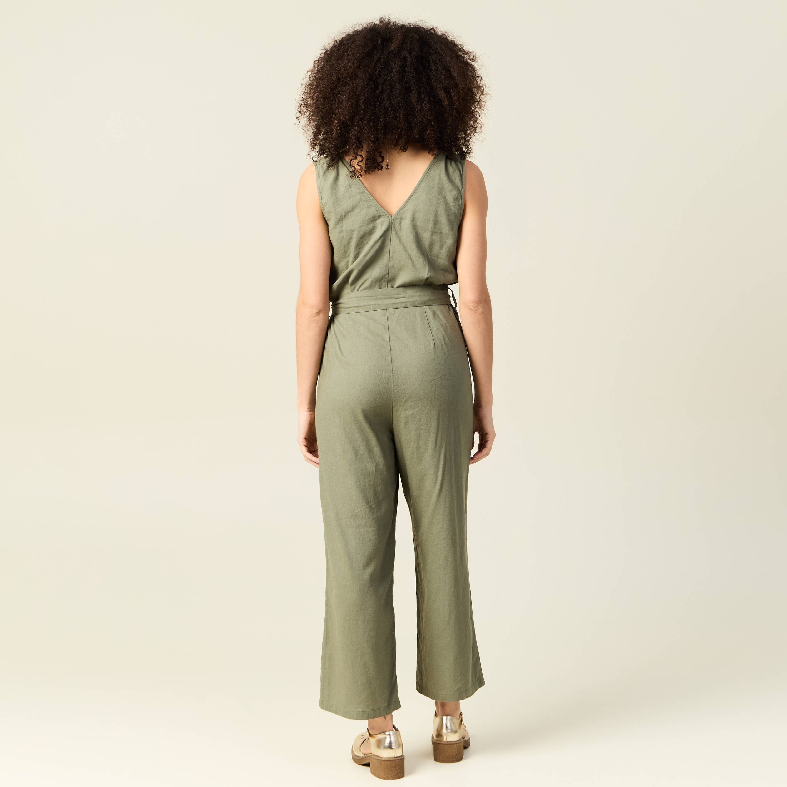 combinaison eco responsable vert kaki femme Combinaison éco-responsable vert kaki femme