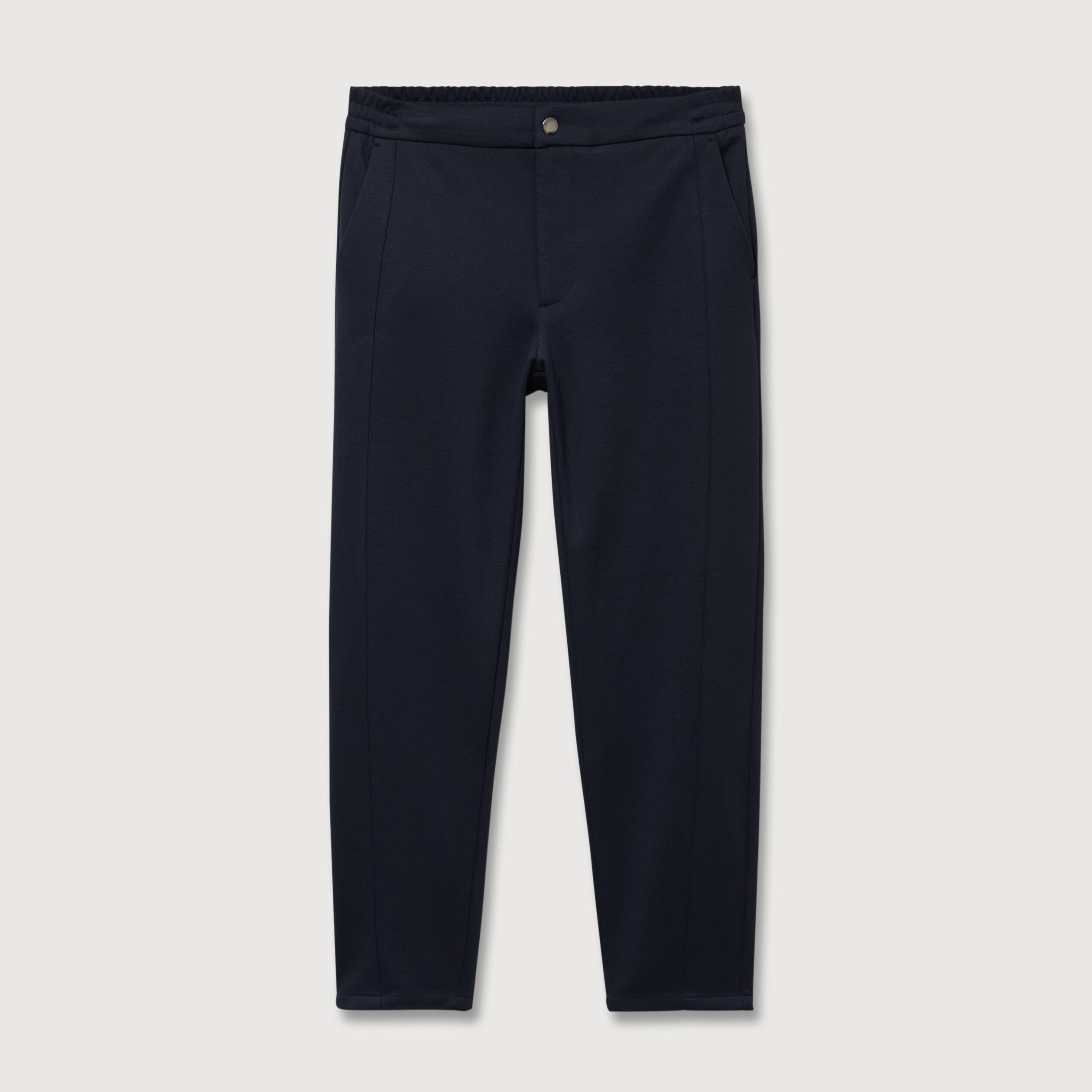 Pantalon droit longueur 32 bleu marine homme