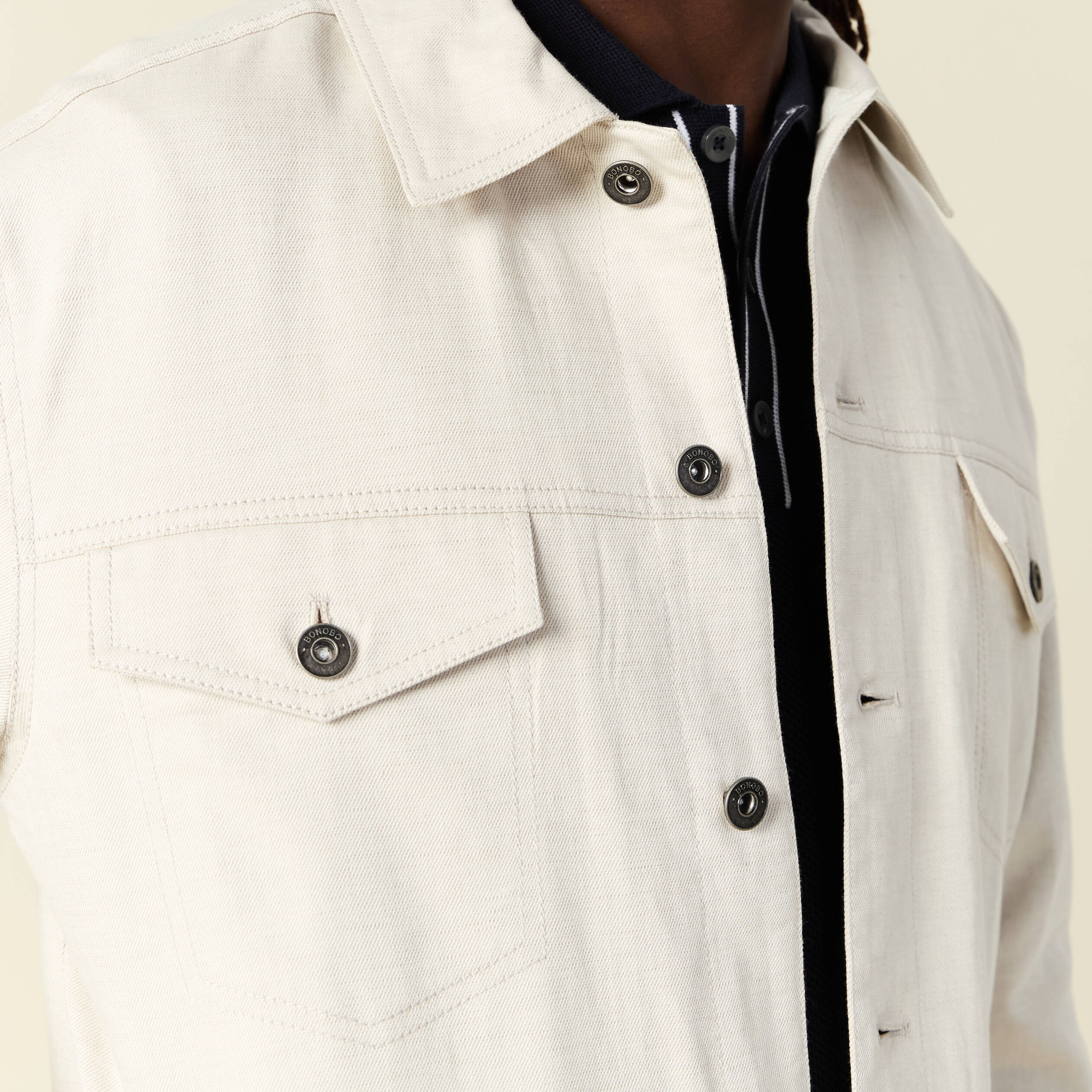veste boutonnee sable homme Veste boutonnée sable homme