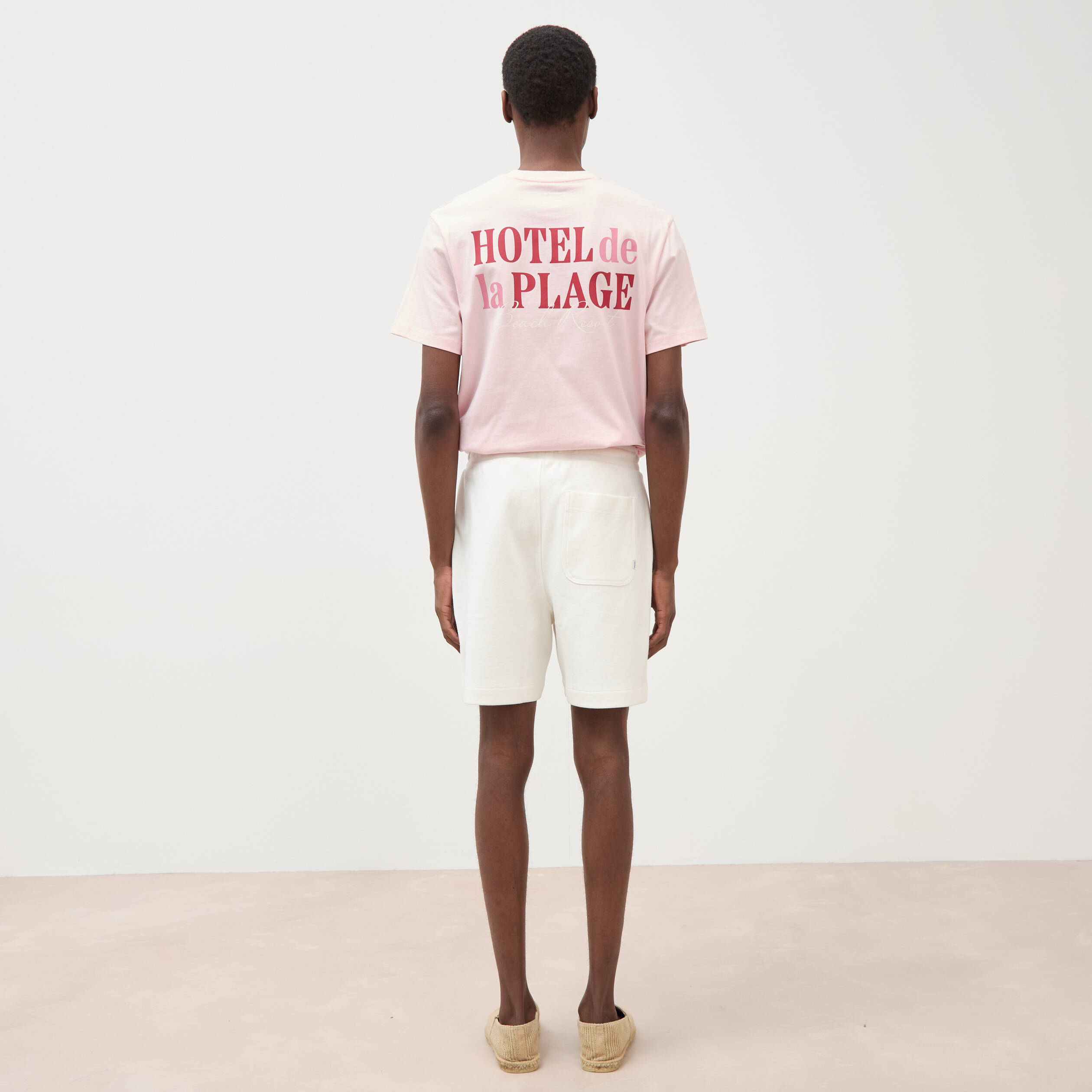 Short jogpant ecru homme