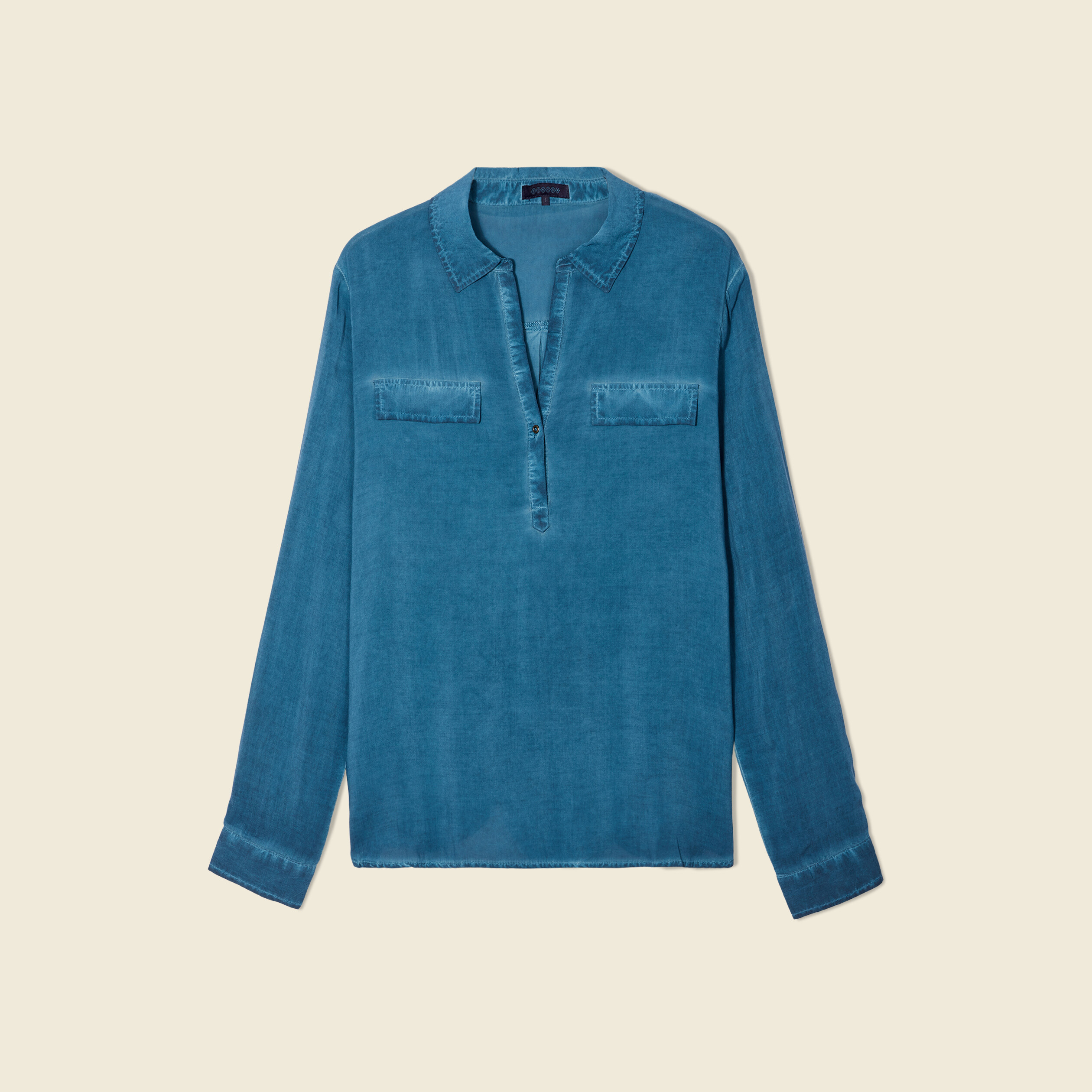 Chemisier Femme Velours Côtelé – Blouse Tunique Avec Poches, Style Vintage Automne/hiver