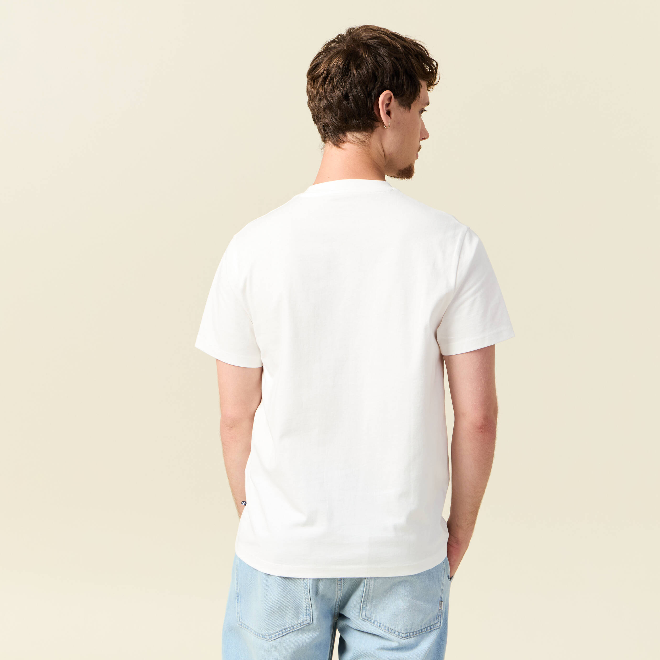 T-shirt en coton ecru homme