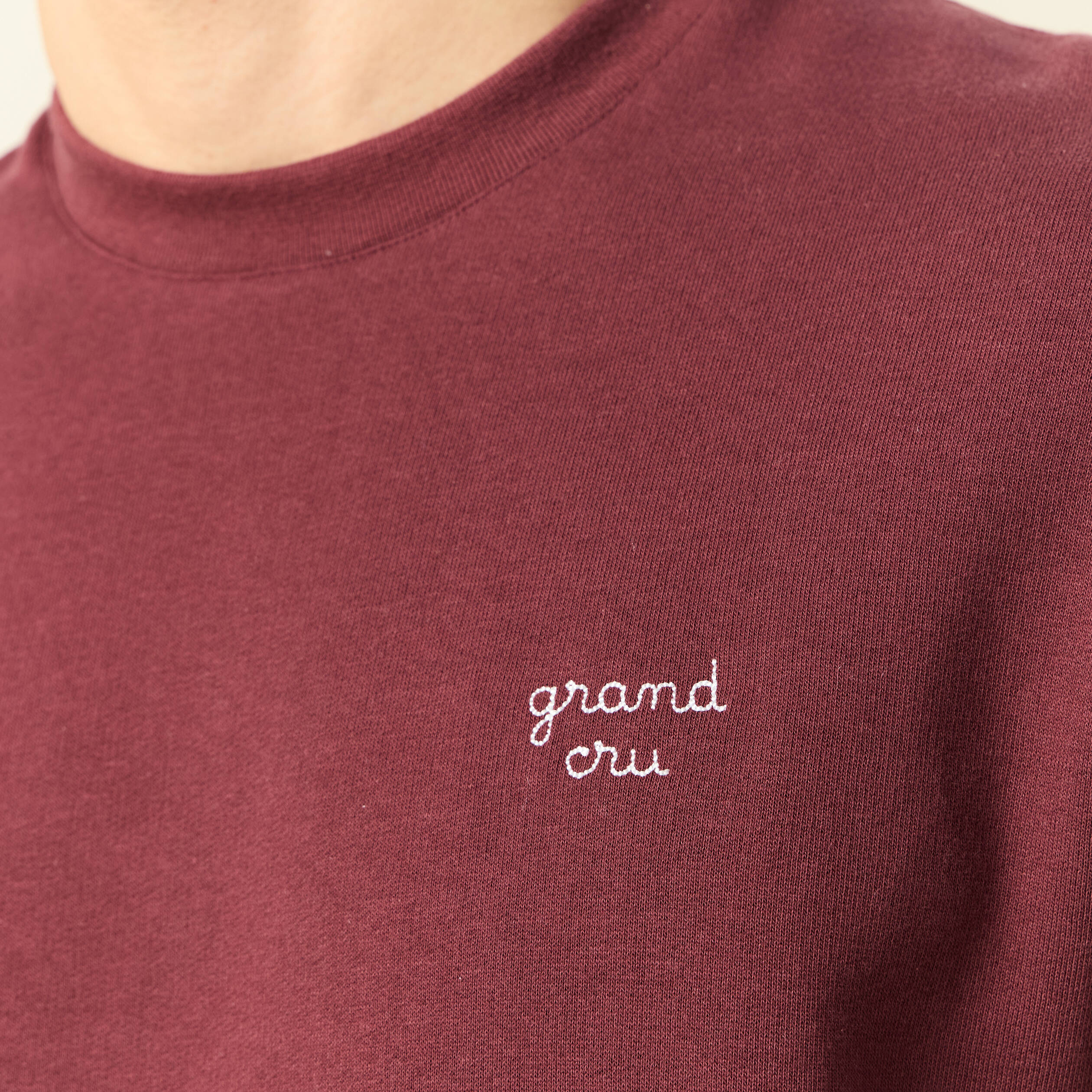 Sweat manches longues rouge fonc&eacute; homme