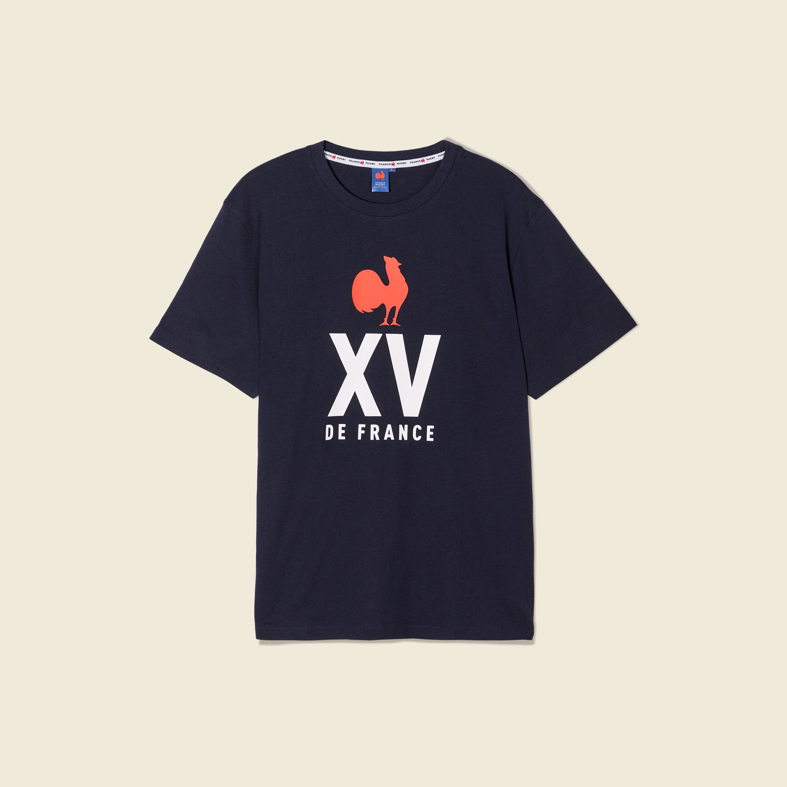 T-shirt XV de France rugby bleu marine homme