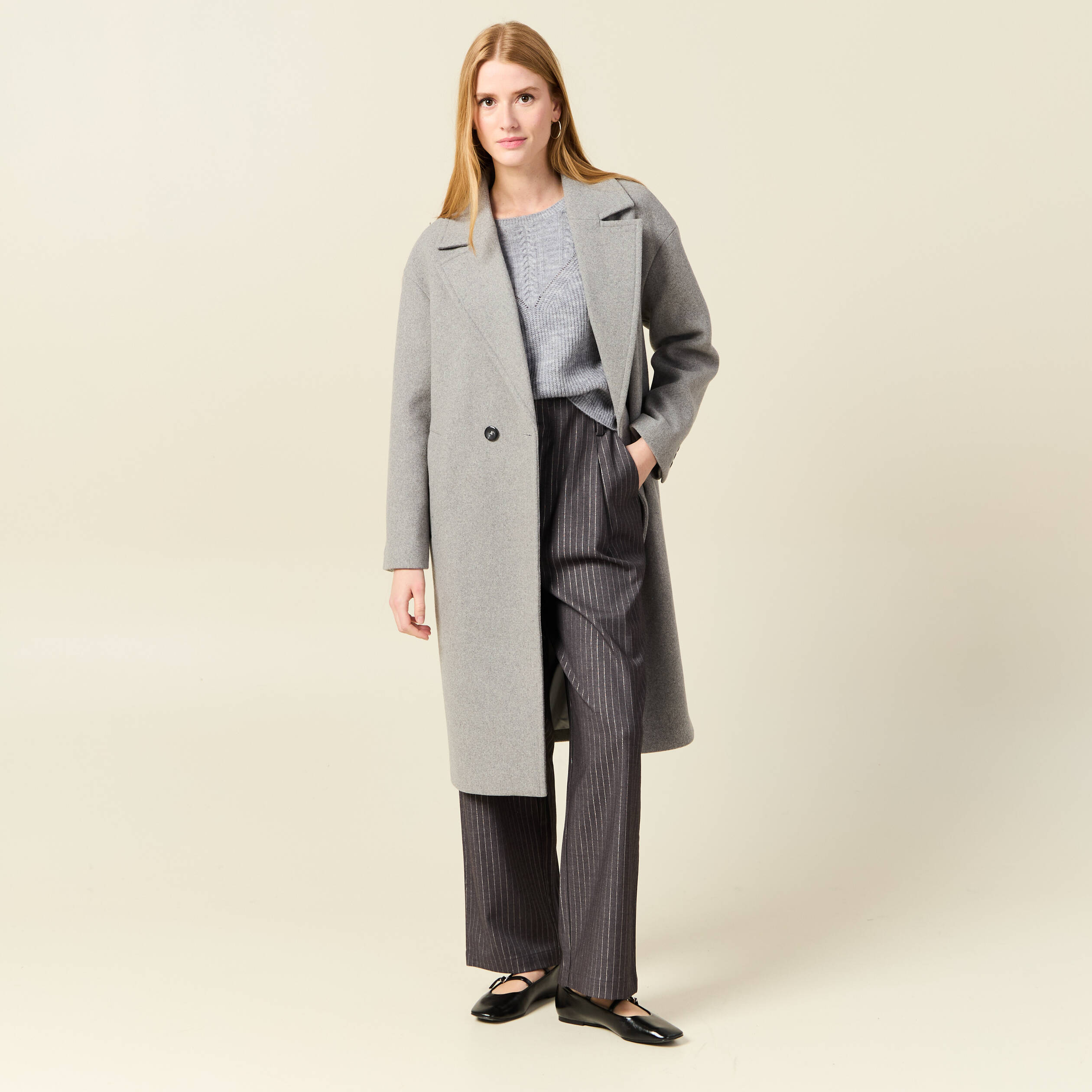 pull manches longues gris clair femme Pull manches longues gris clair femme