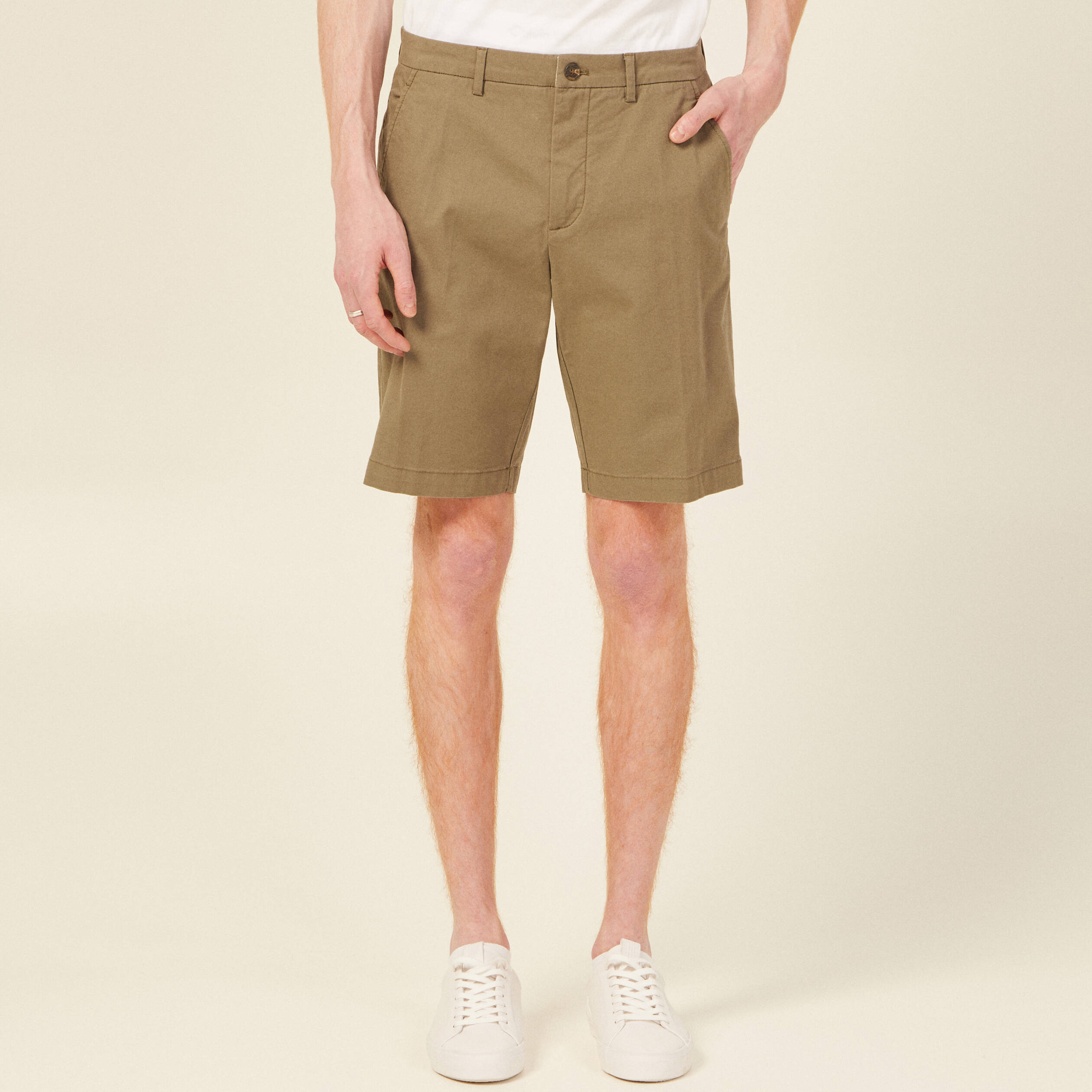 bermuda droit eco responsable vert kaki homme Bermuda droit éco-responsable vert kaki homme