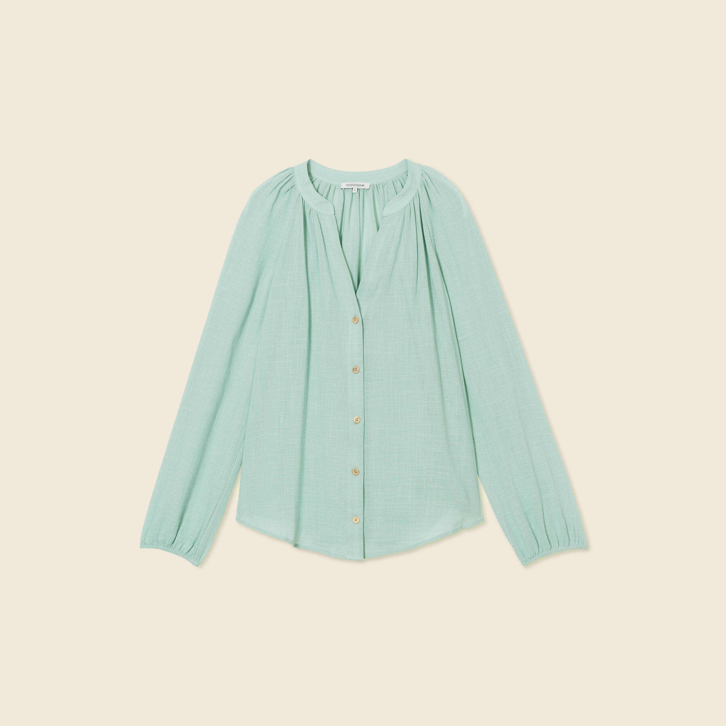 chemise manches longues vert pastel femme Chemise manches longues vert pastel femme