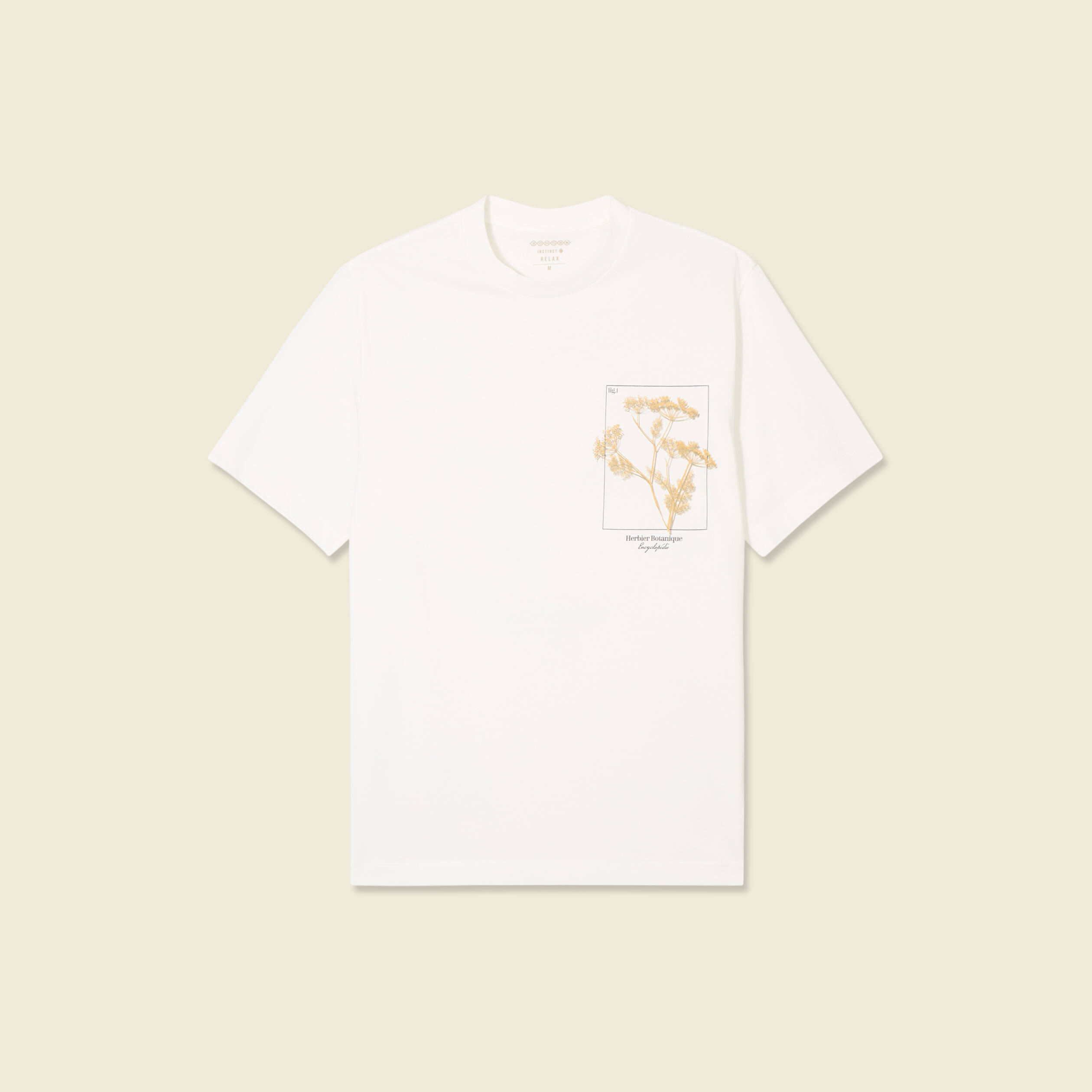 T-shirt manches courtes ecru homme