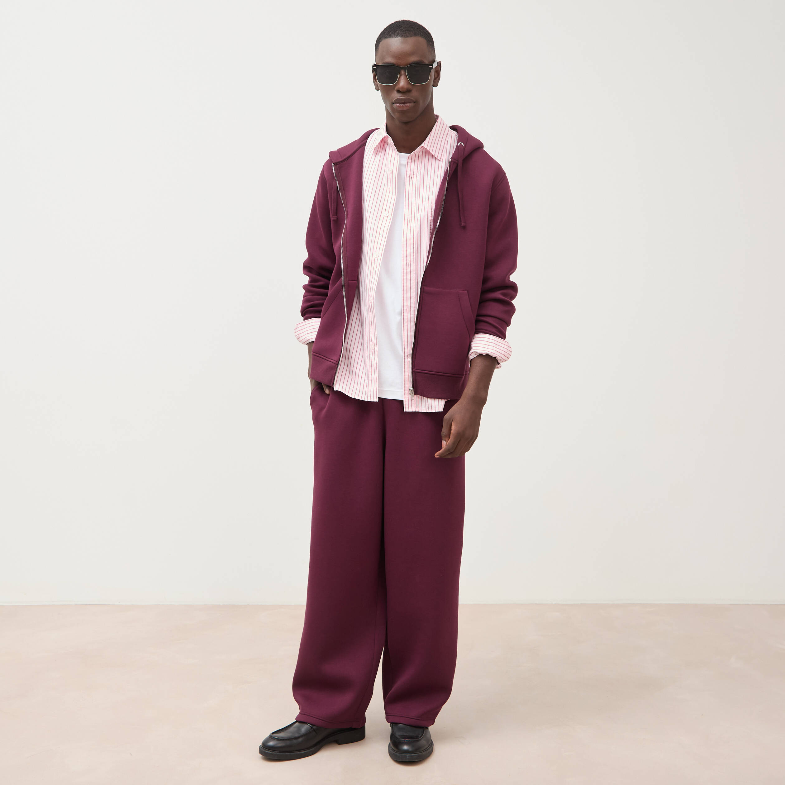 Pantalon coupe loose prune homme