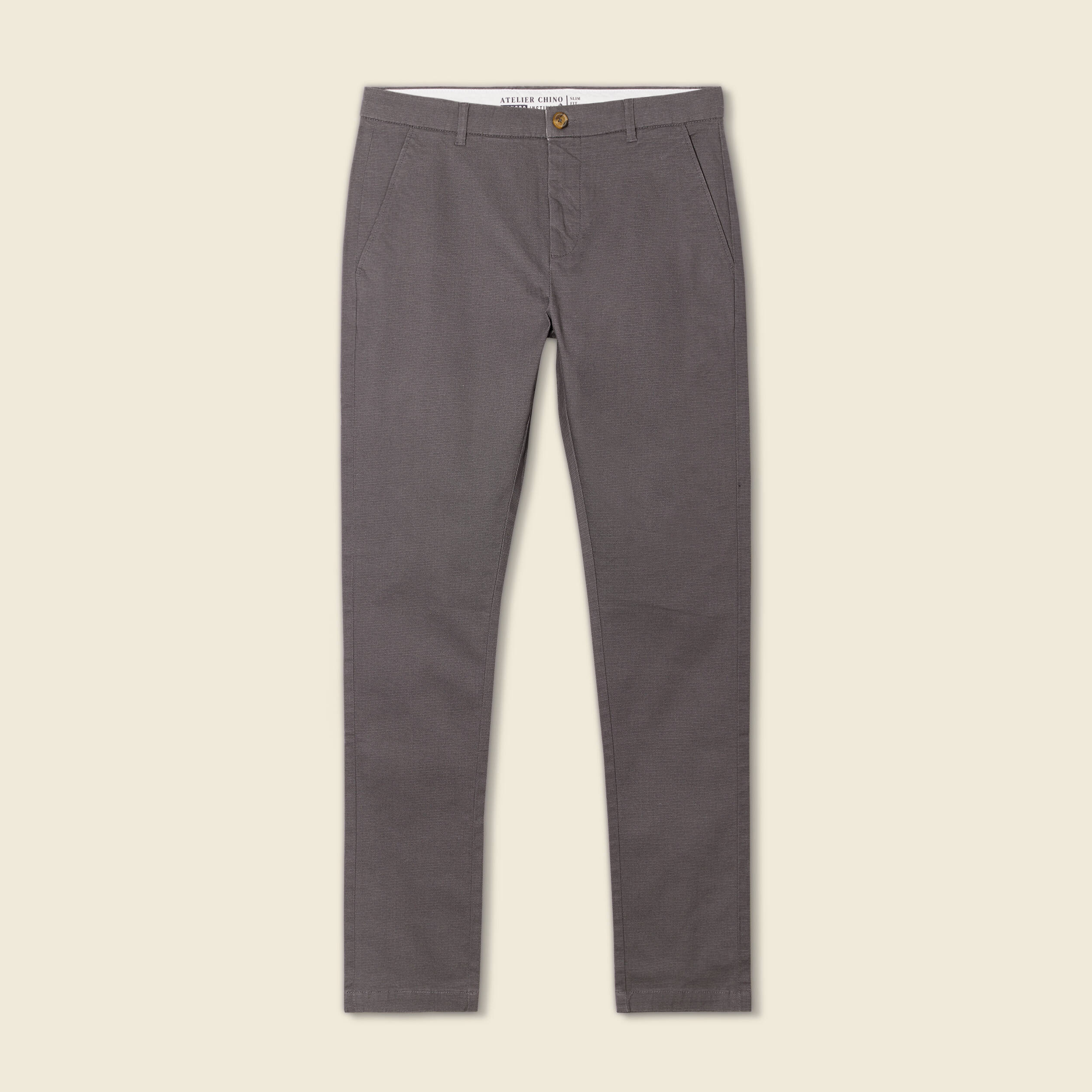 Pantalon chino longueur 32 gris homme