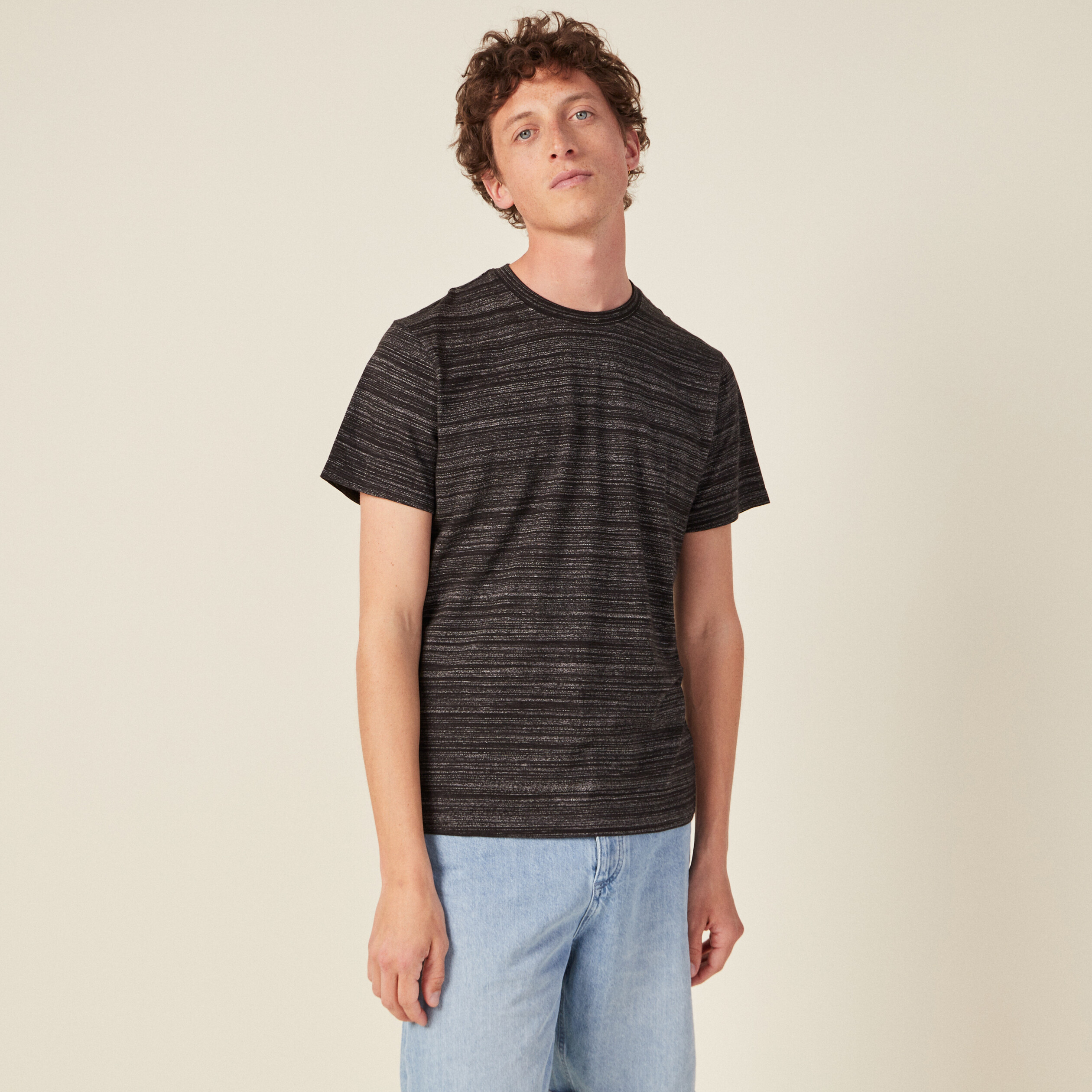 T-shirt manches courtes noir homme