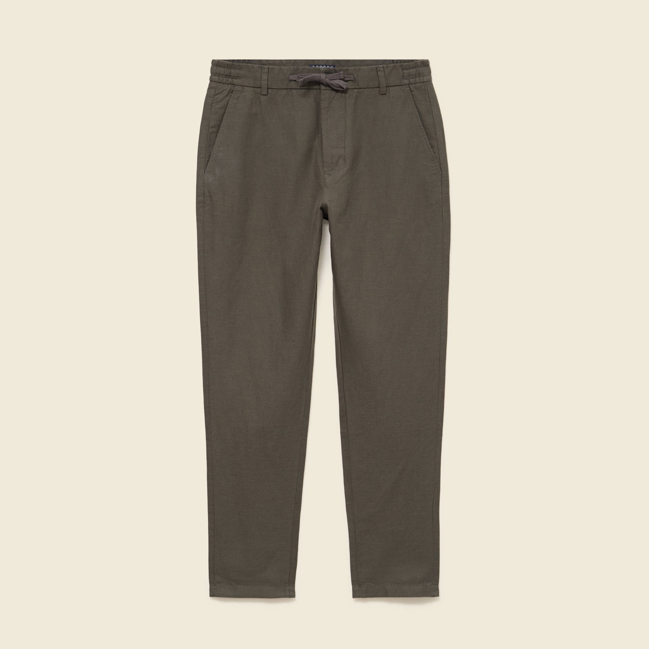 Chino coupe droite longueur 32 vert fonc&eacute; homme