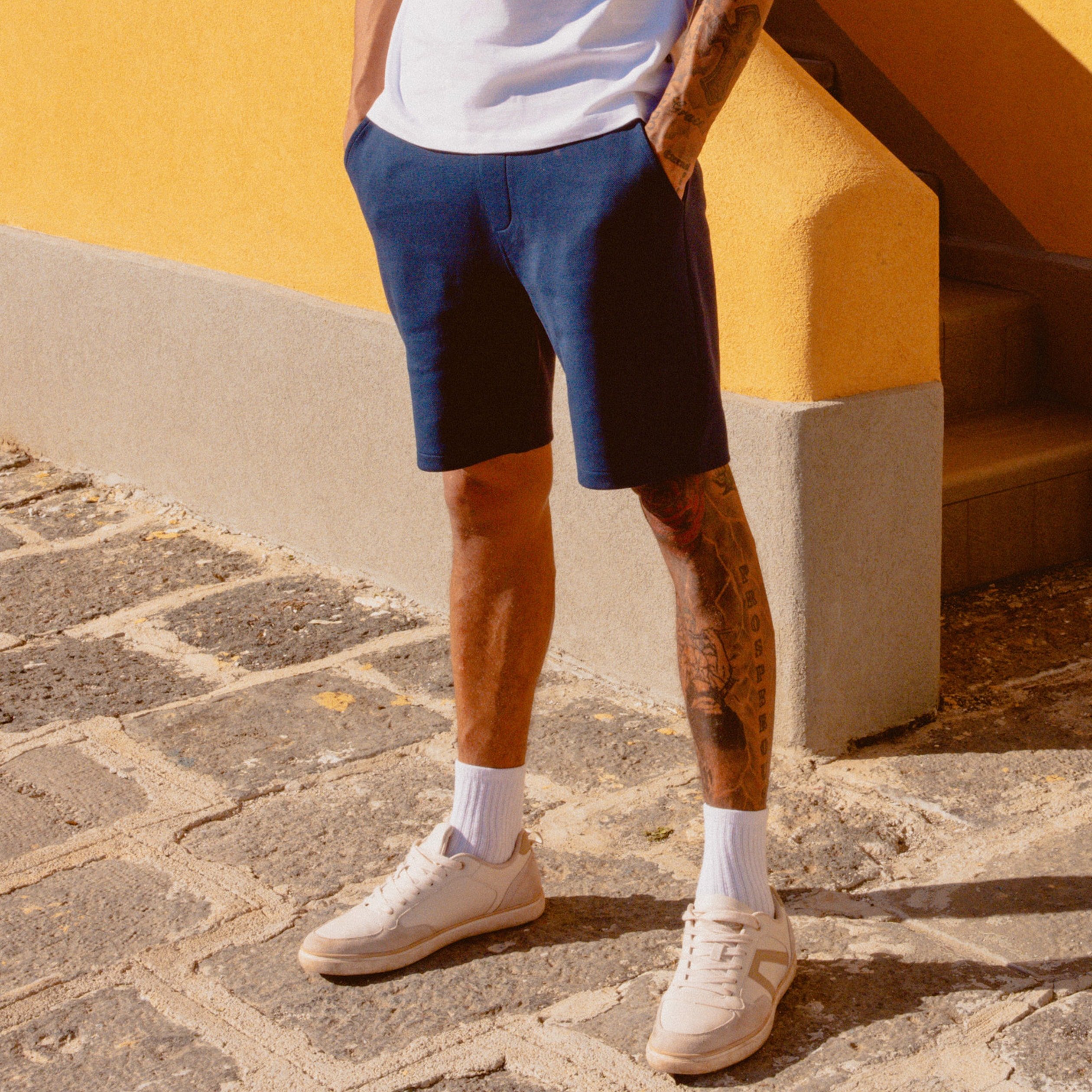 short eco responsable bleu marine homme Short éco-responsable bleu marine homme