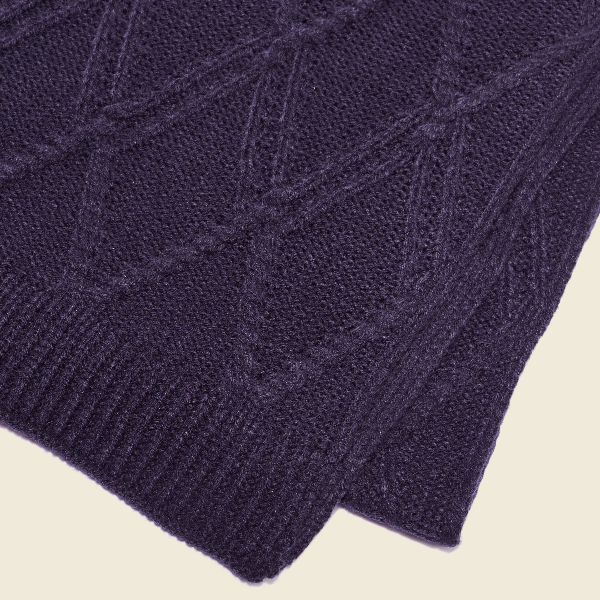 &Eacute;charpe tricot&eacute;e bleu marine homme