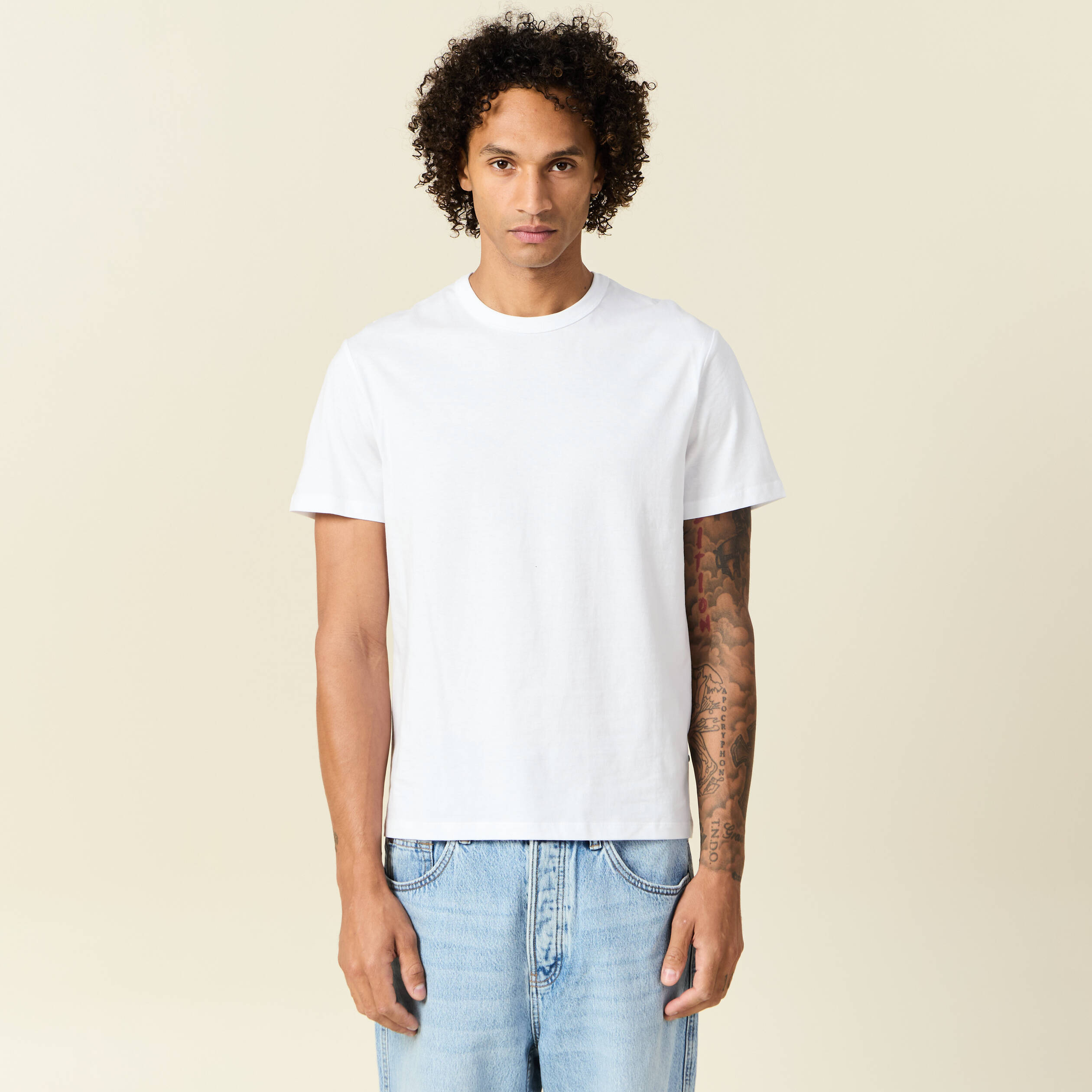 T-shirt éco-responsable blanc homme
