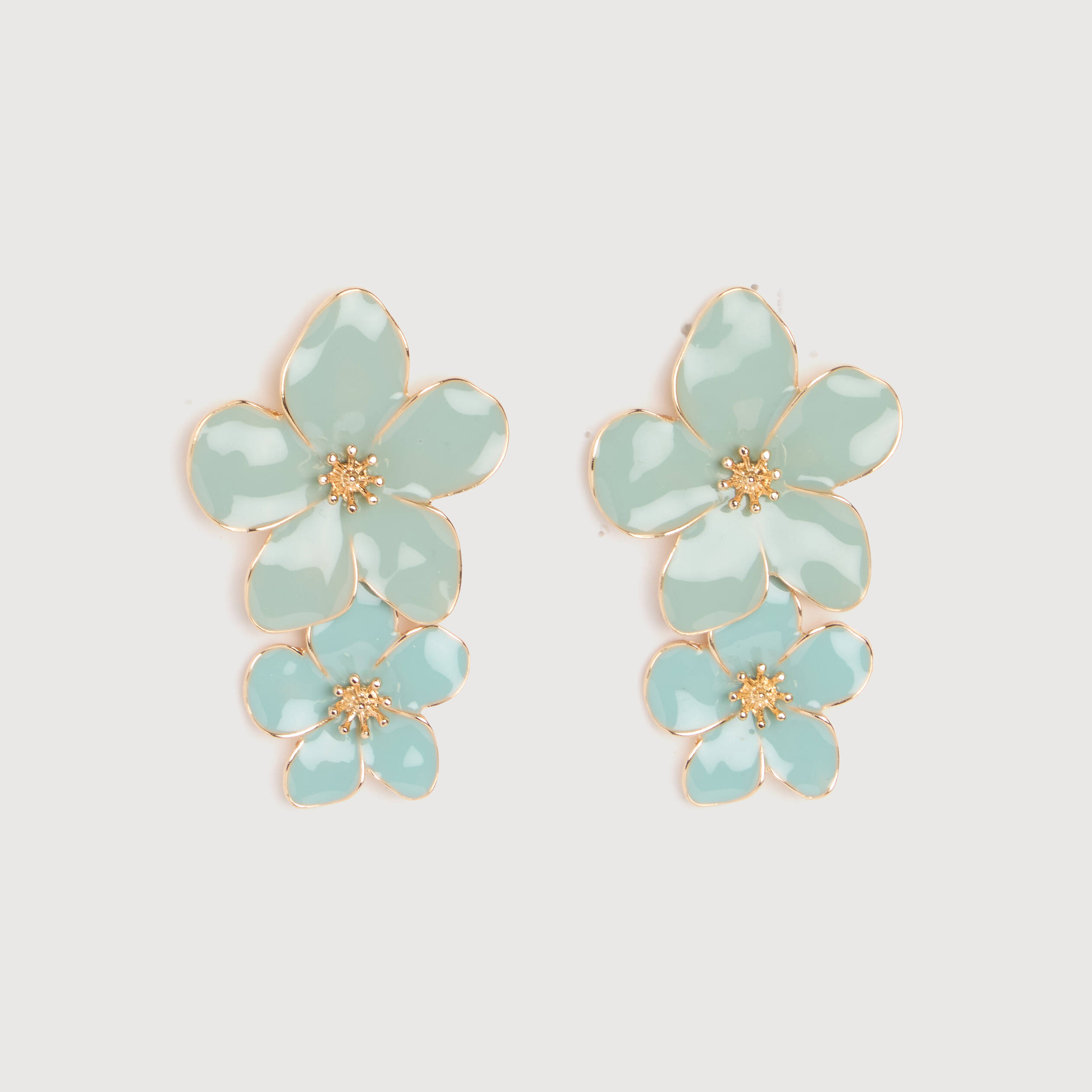 Boucles d'oreilles vert pastel femme