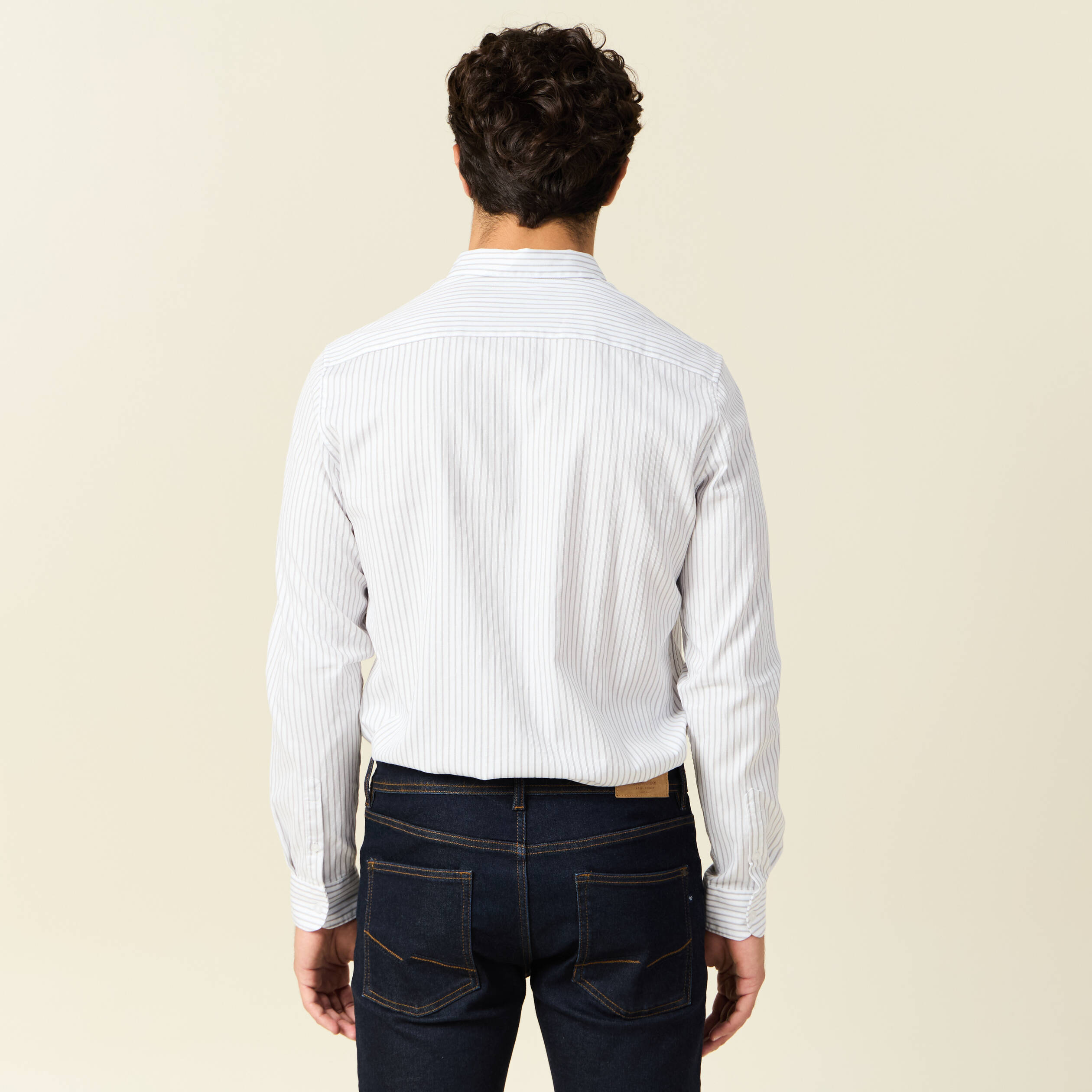Chemise manches longues gris homme