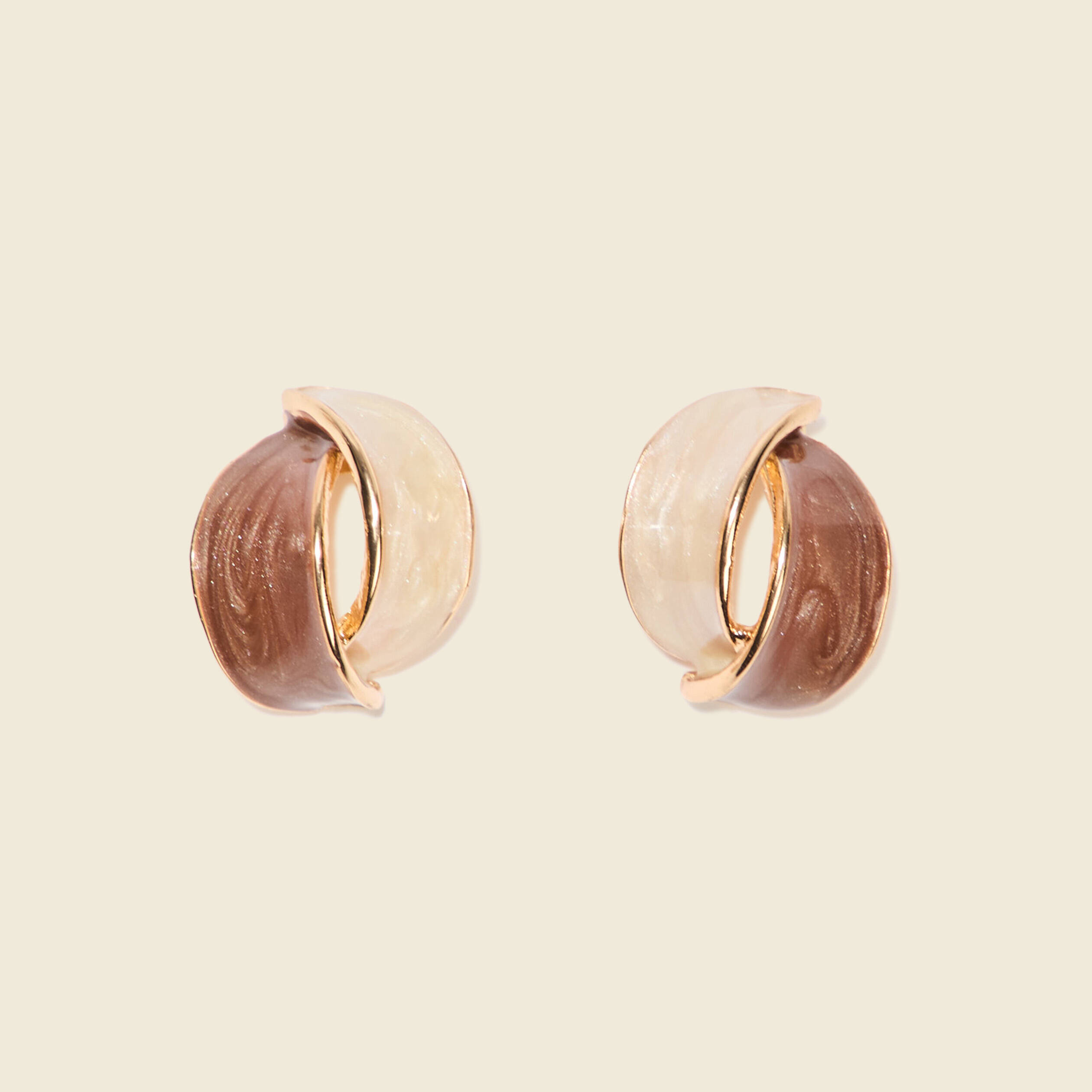 boucles doreilles clous ecru femme Boucles d'oreilles clous ecru femme