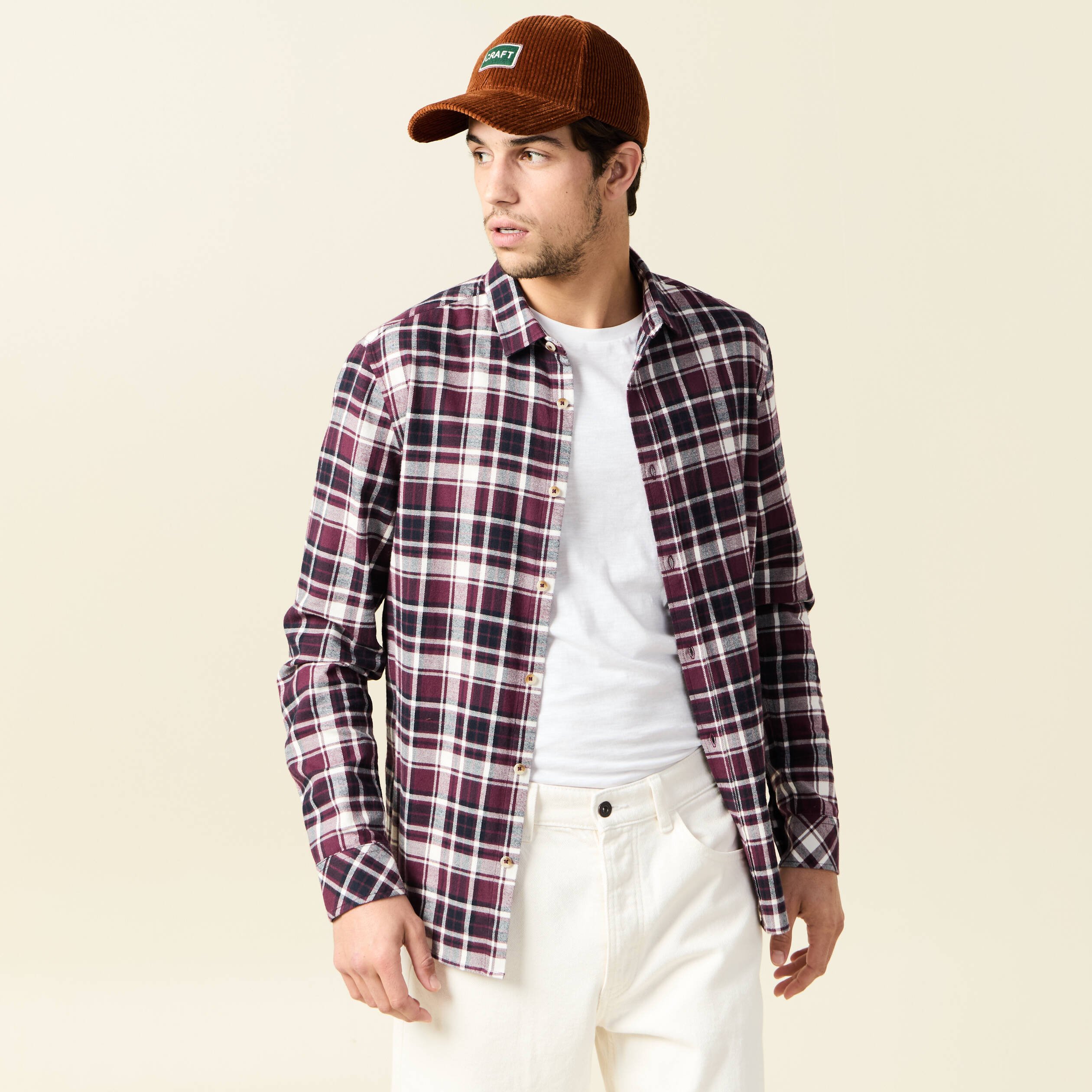 chemise manches longues prune homme Chemise manches longues prune homme