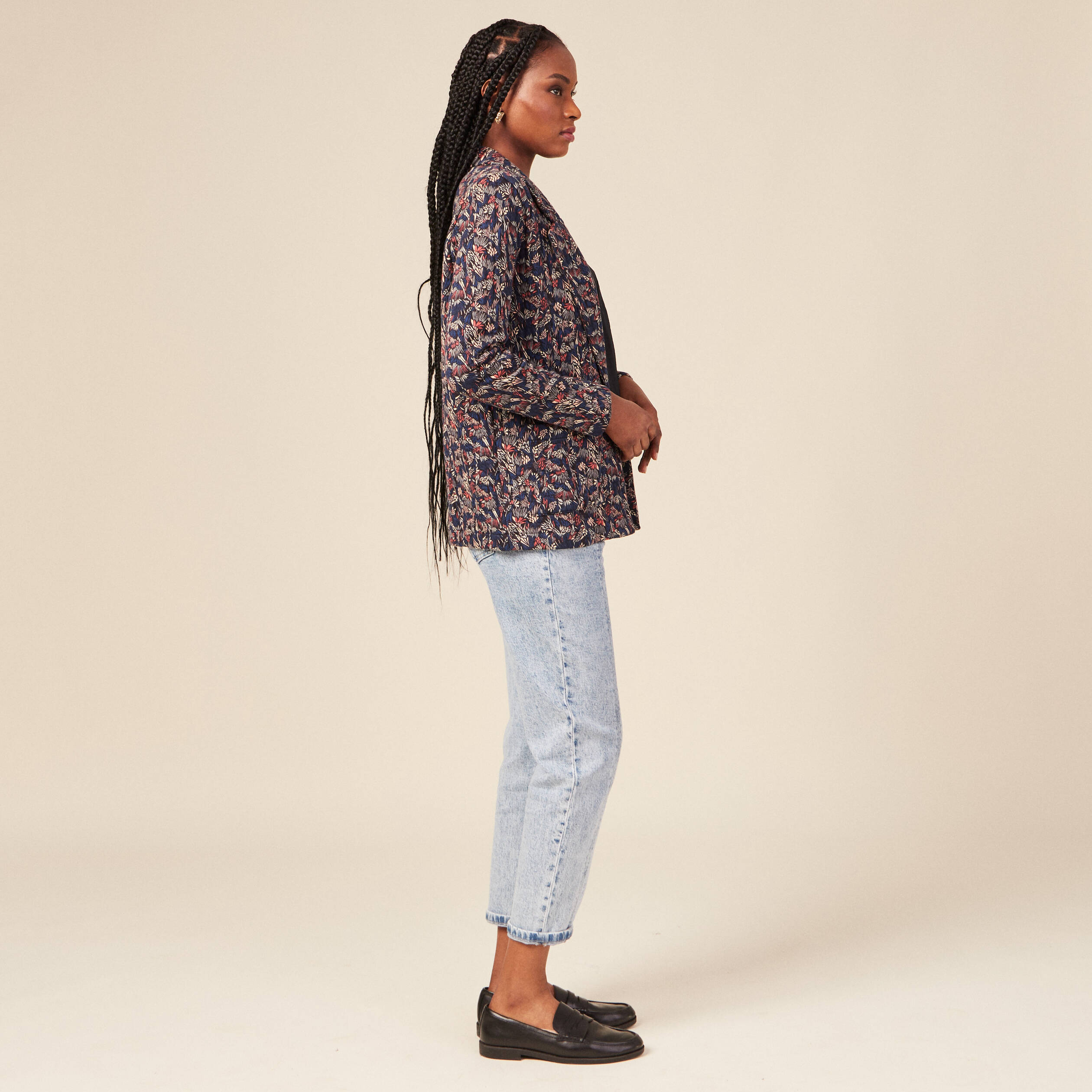 Cardigan manches longues multicolore femme