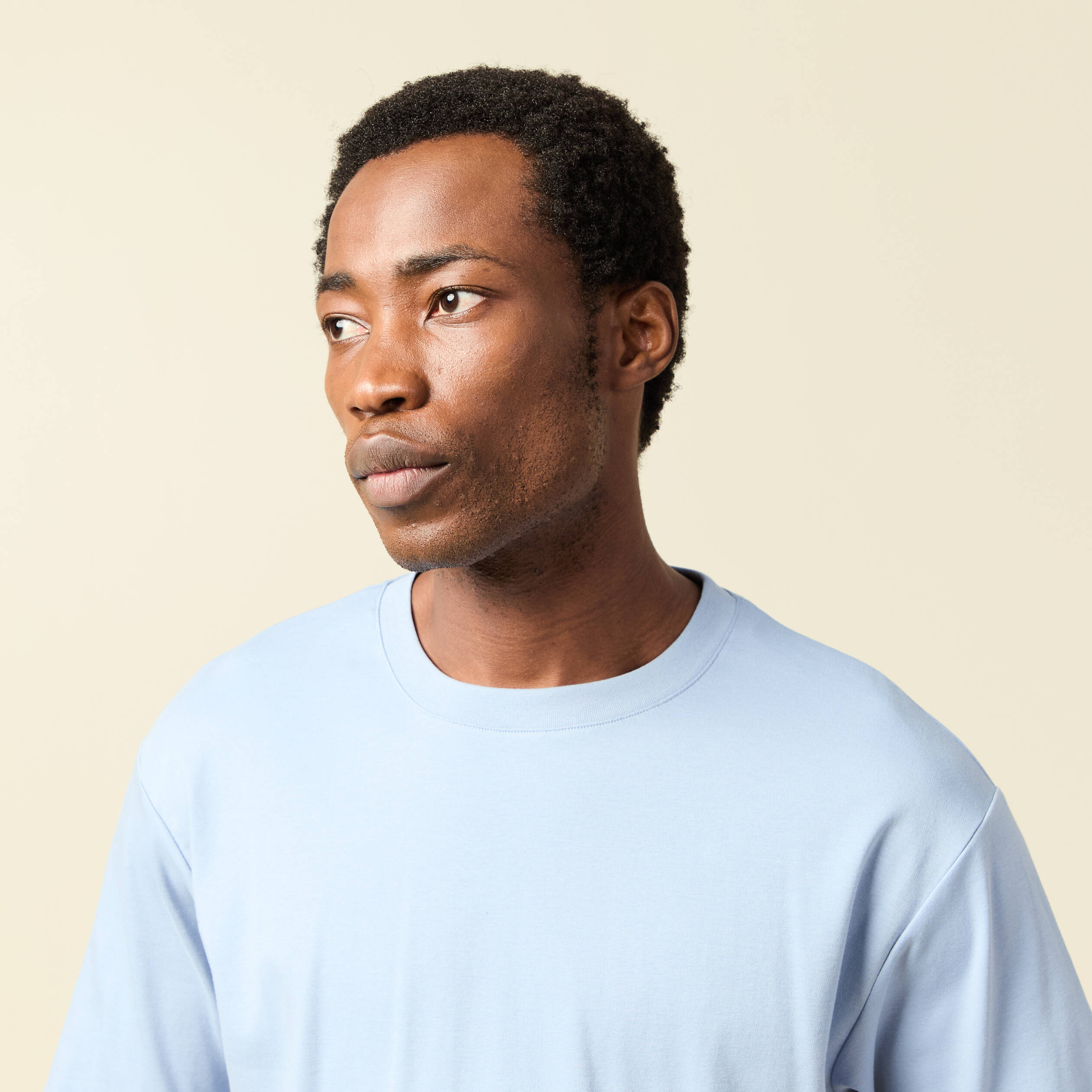 T-shirt manches courtes bleu gris homme
