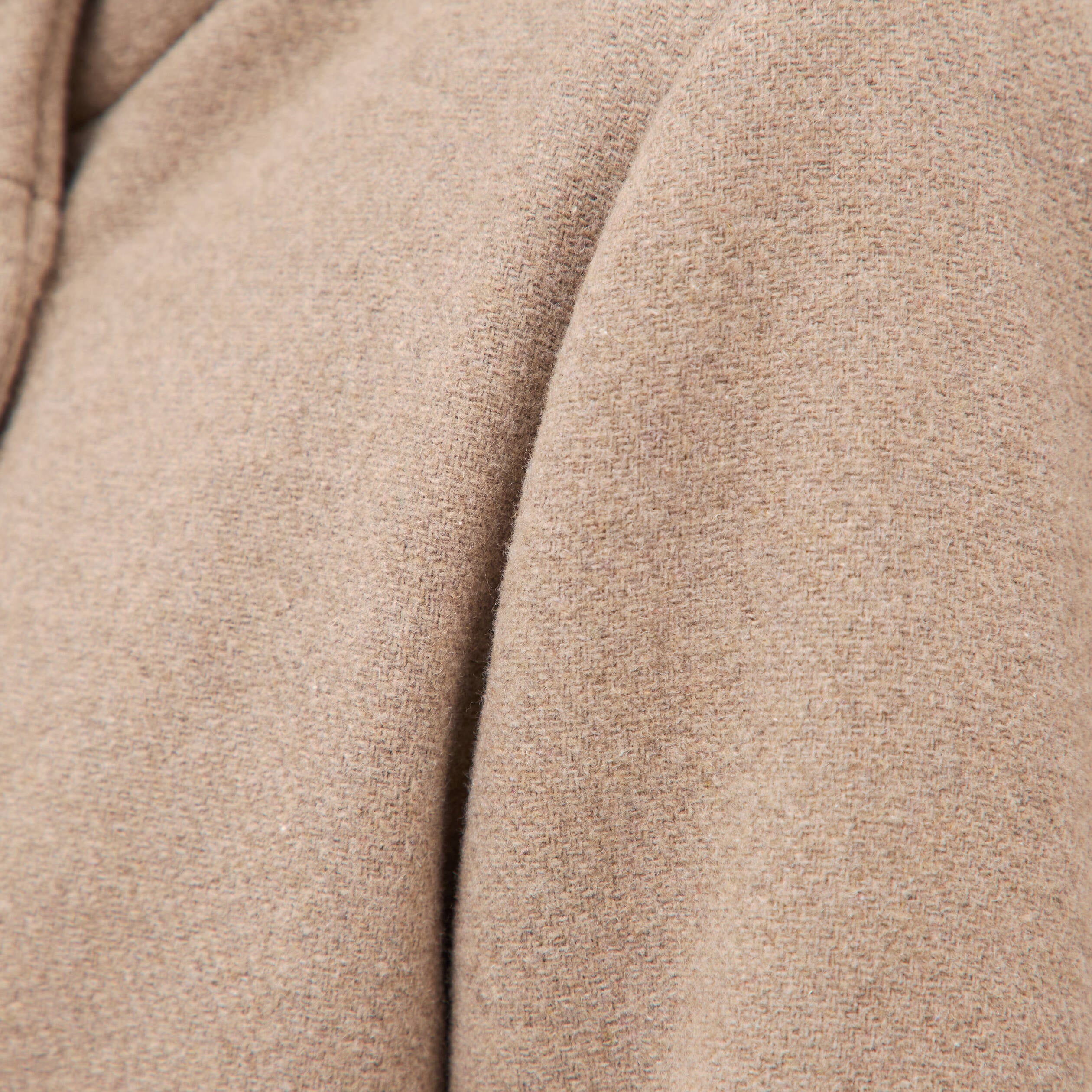 Caban oversize court &agrave; capuche beige femme