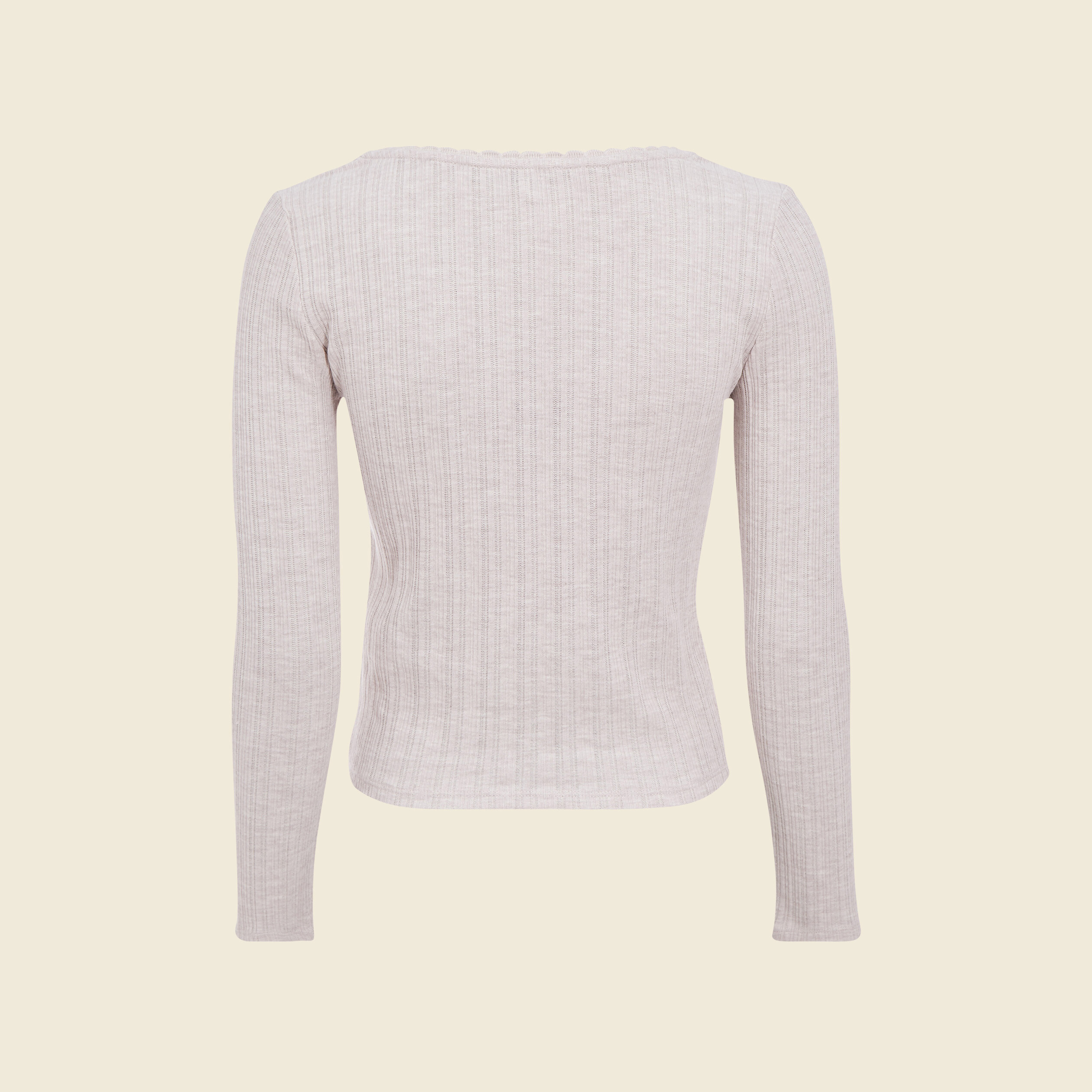 t shirt a manches longues beige femme T-shirt à manches longues beige femme