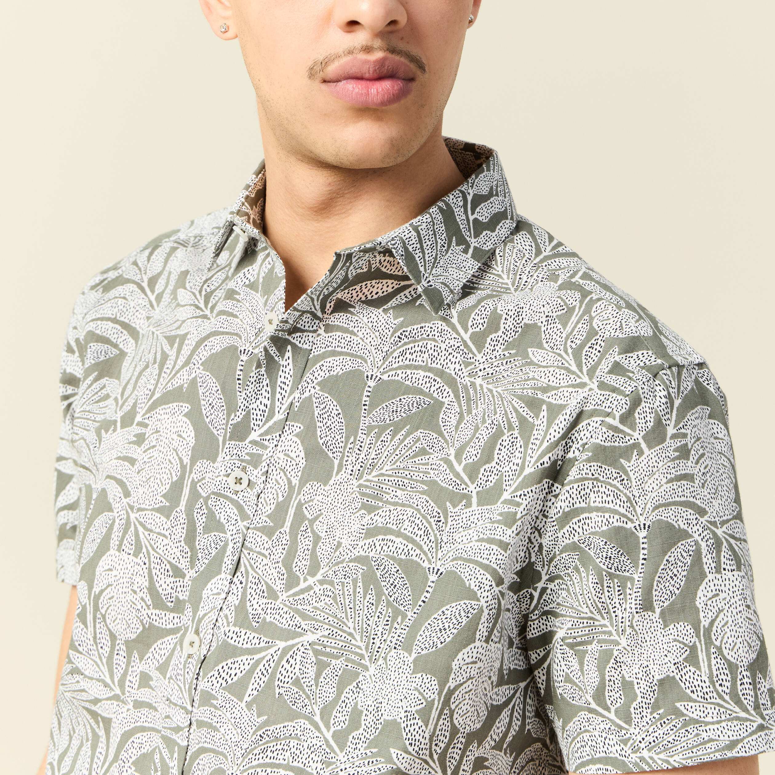 chemise manches courtes vert kaki homme Chemise manches courtes vert kaki homme